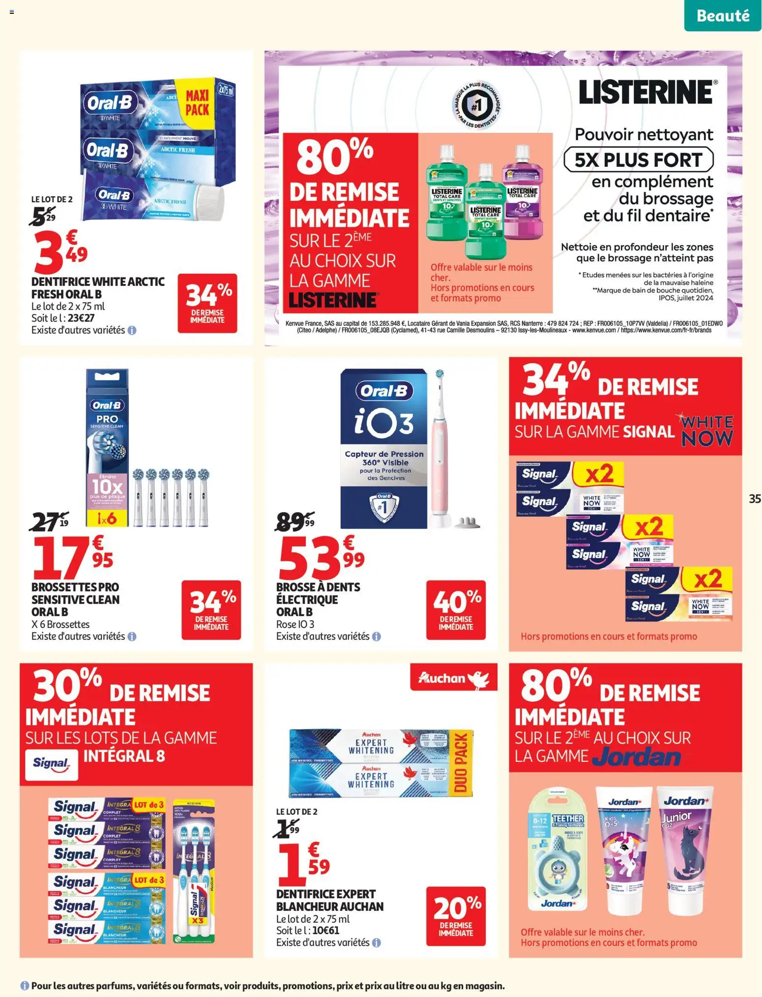 {H1} | Page: 35 | Produits: Brosse, Dentifrice, Brosse à dents, Bain de bouche