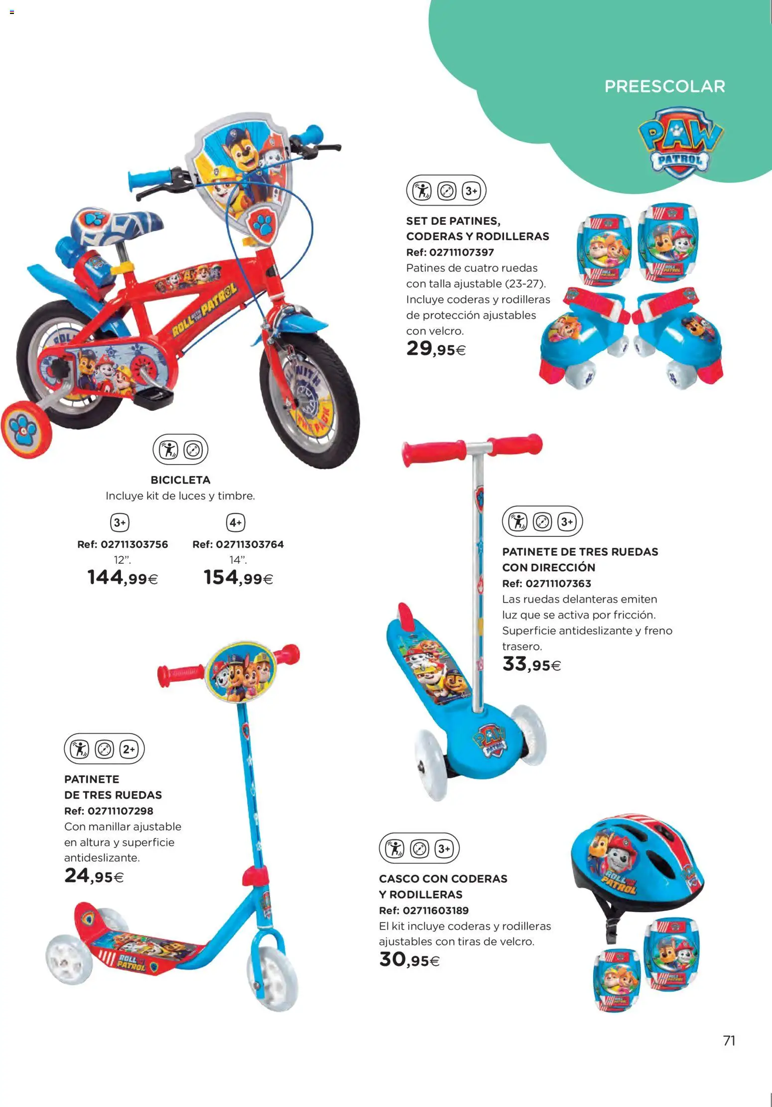 El Corte Inglés ofertas │ válido desde el 27.10.2025 | Página: 71 | Productos: Bicicleta, Patinete