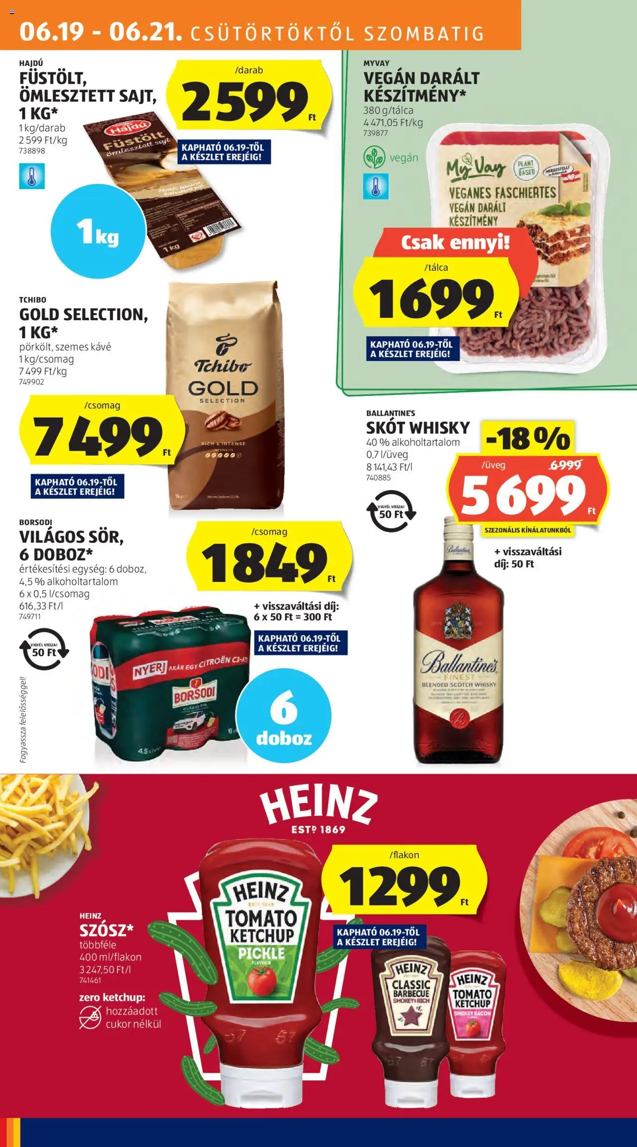 Aldi akciós ujság - amely érvényes a következő dátumtól: 19.06.2025 | Oldal: 14 | Termékek: Sajt, Vegán, Whisky, Cukor
