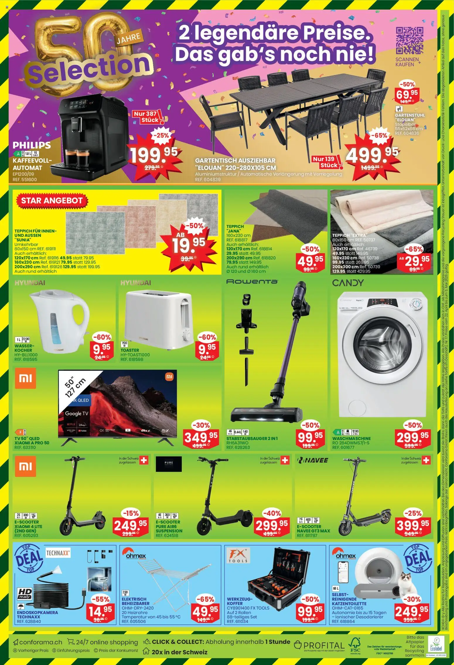 Conforama aktionen – gültig ab 22.04.2026 | Seite: 8 | Produkte: Toaster, Wasser, Xiaomi, Philips