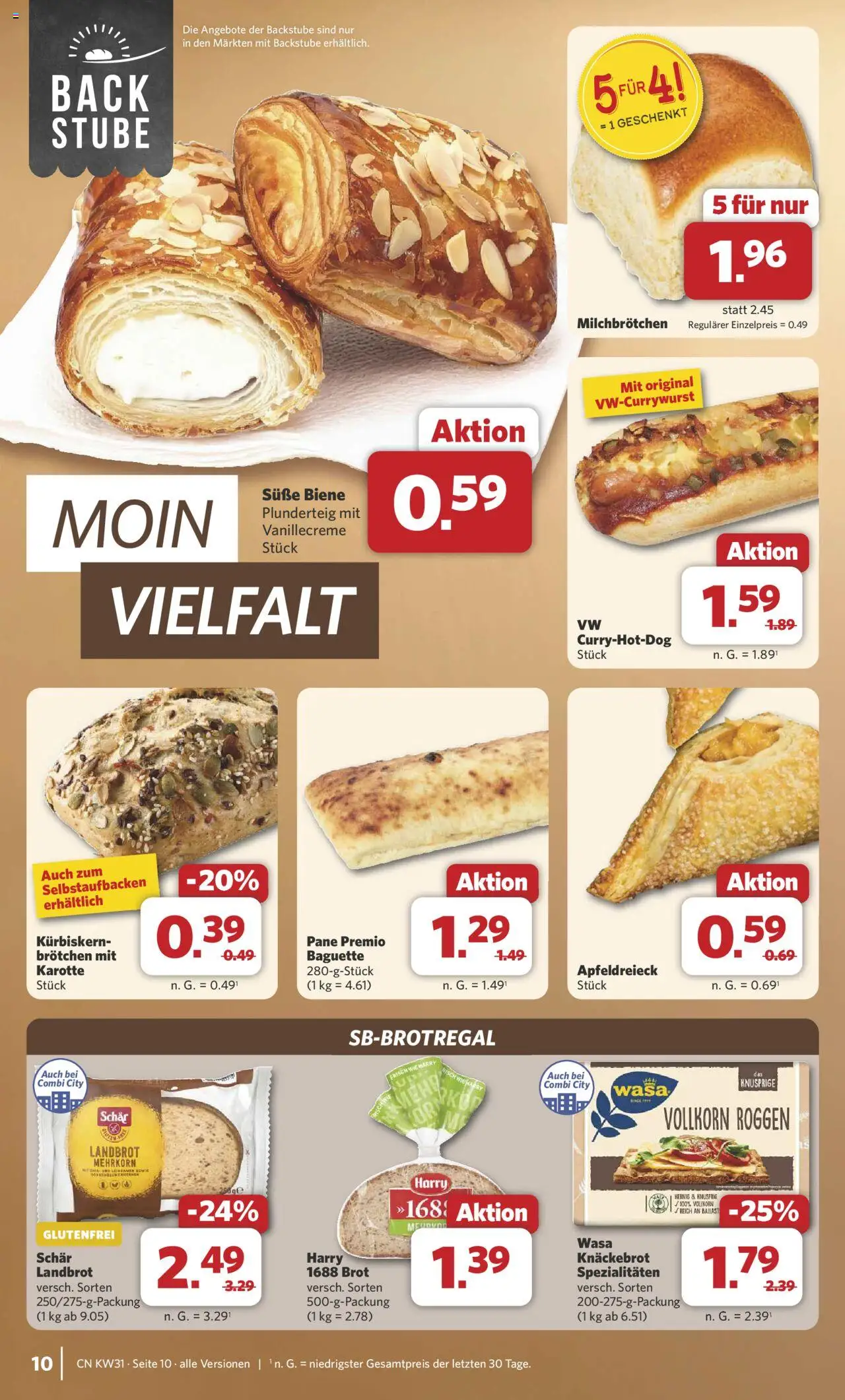 Combi Prospekt 	 - gültig ab dem 28.07.2025 | Seite: 11 | Produkte: Pane, Baguette, Brot, Karotte