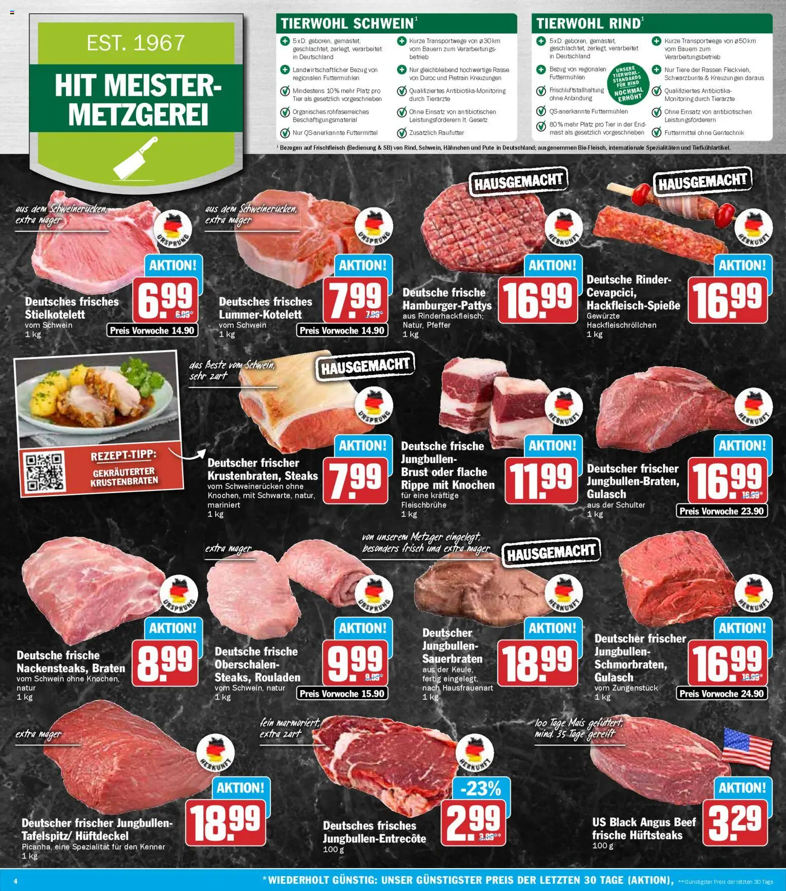 HIT - Rheinland-Pfalz – gültig ab 03.11.2025 | Seite: 4 | Produkte: Pute, Gulasch, Pfeffer, Schweinerucken