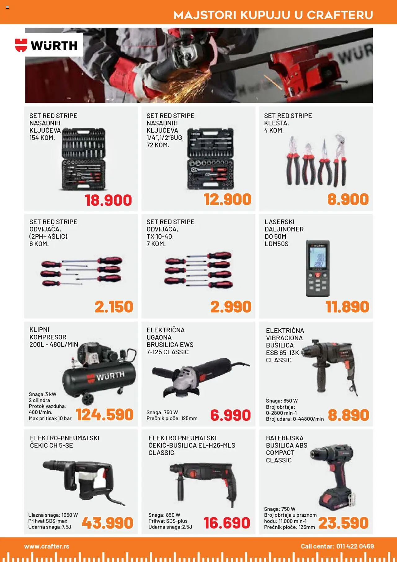 Crafter katalog - važi od 15.09.2025 | Strana: 19 | Proizvode: Čekić, Brusilica, Bušilica
