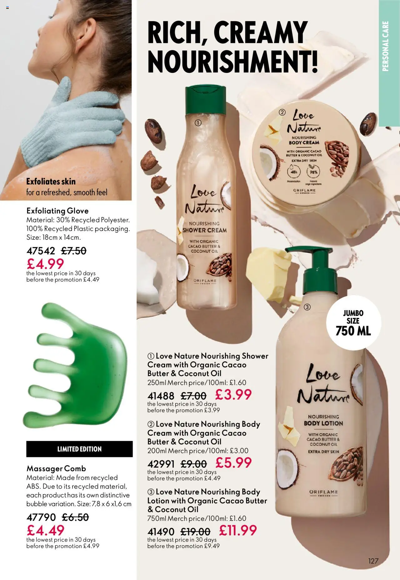 {H1} | Page: 127 | Products: Body lotion, Butter, Cream, Coconut