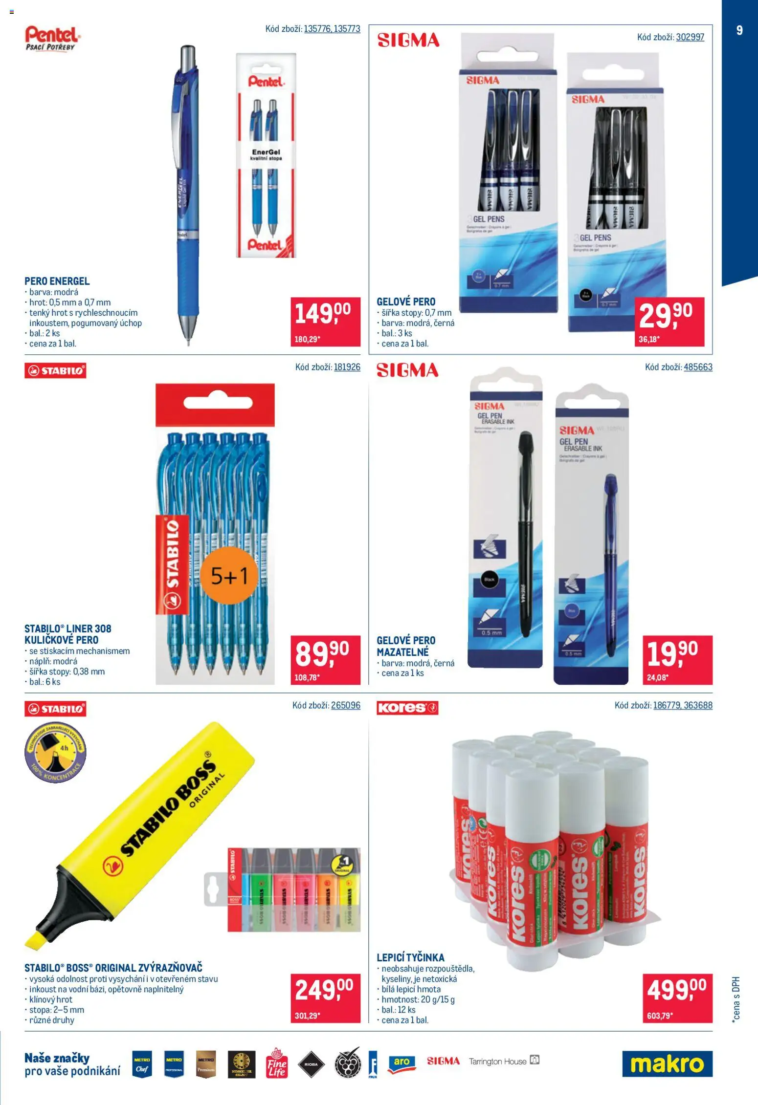 Makro leták - Kancelář od 03.12.2025 | Strana: 9 | Produkty: Pero