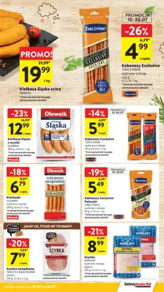 Intermarche Gazetka od 10.07.2025 | Strona: 20 | Produkty: Kiełbasa, Piersi, Kabanosy, Szynka