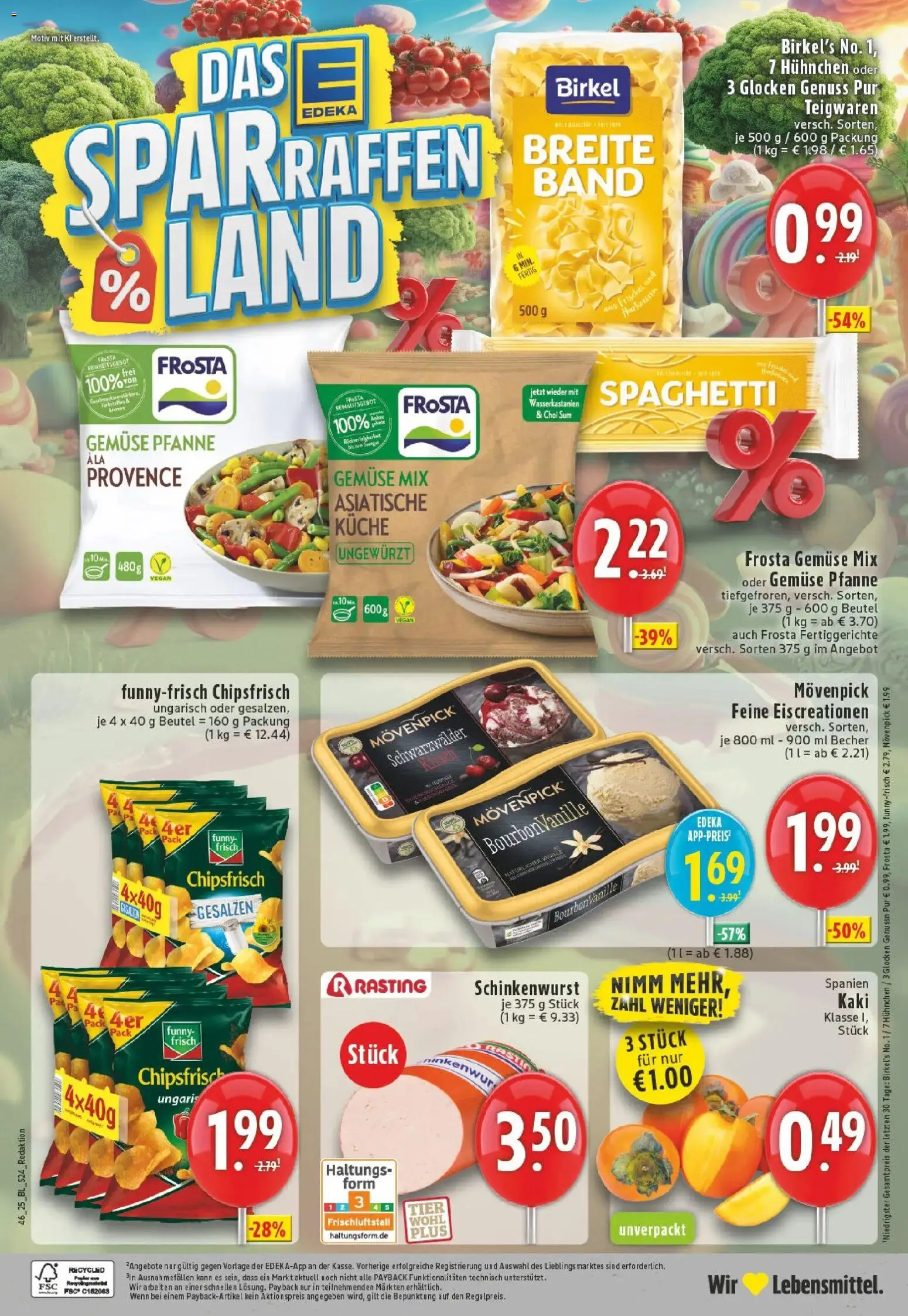 Edeka prospekt Wipperfürth	 – gültig ab 10.11.2025 | Seite: 24 | Produkte: Frosta, Gemüse, Kaki, Pasta