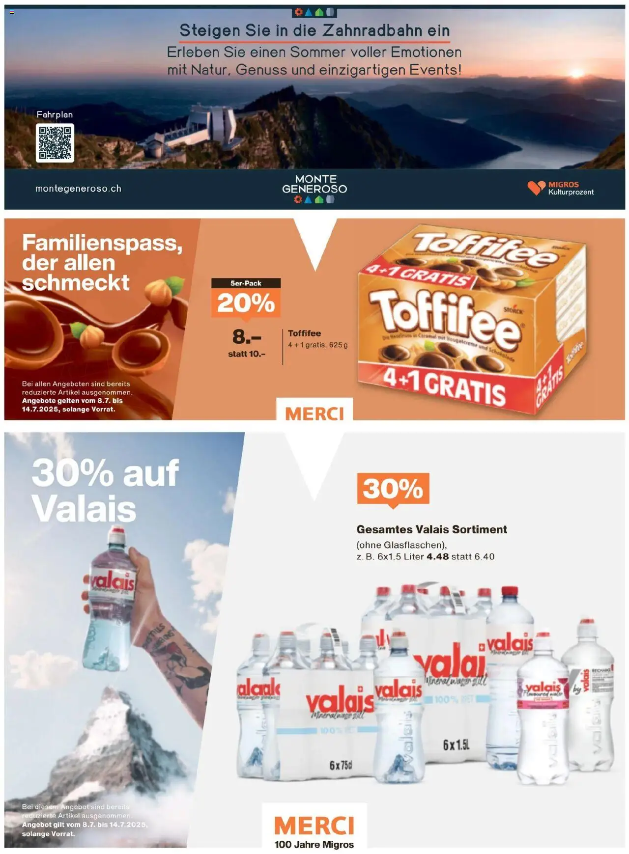 Migros Magazin ab 08.07.2025 | Seite: 50 | Produkte: Mineralwasser, Schokolade