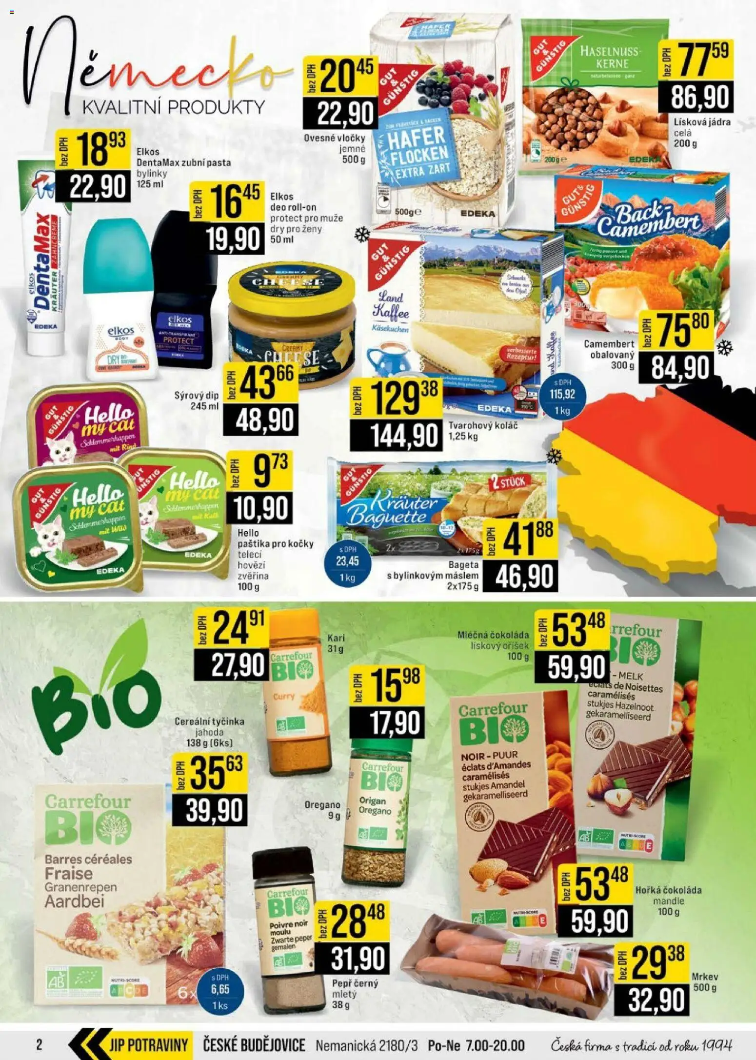 Jip leták - Cash & Carry od 21.01.2026 | Strana: 2 | Produkty: Ovesné vločky, Horká čokoláda, Mandle, Potraviny