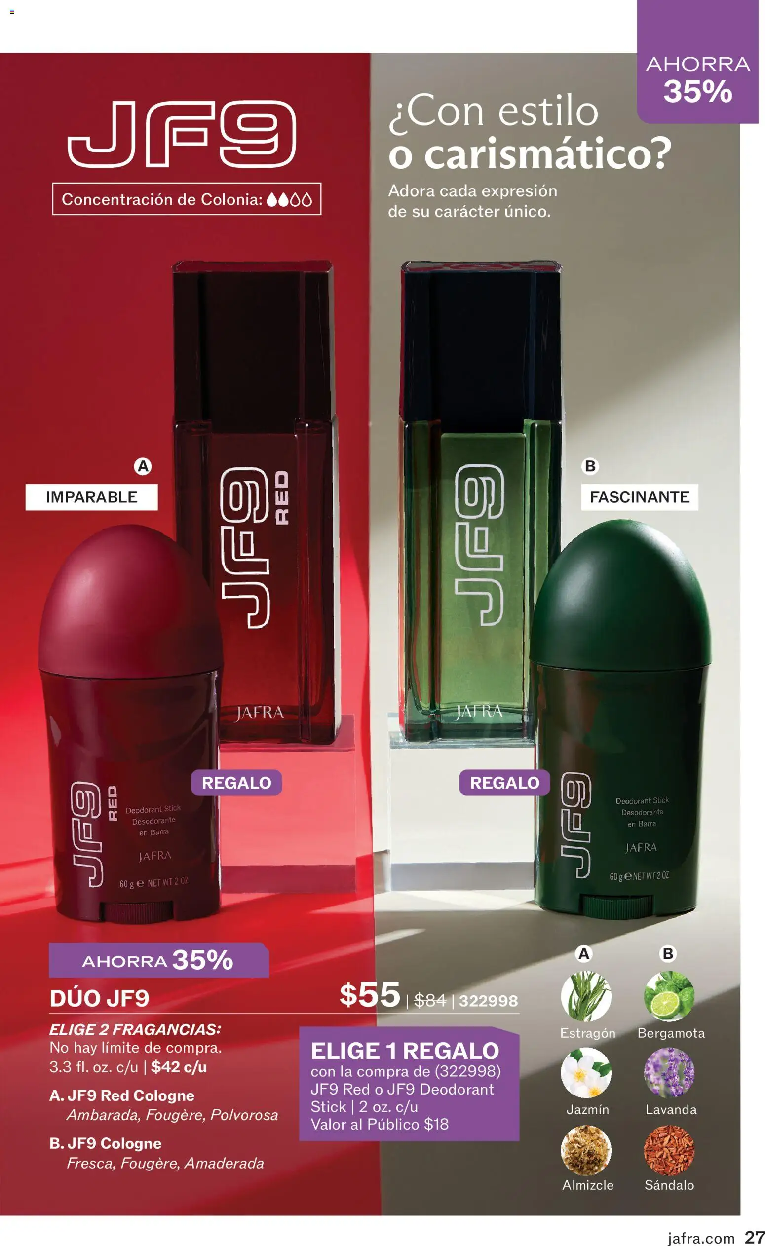 JAFRA folleto │ válido desde el 01.01.2026 | Página: 27 | Productos: Colonia, Desodorante