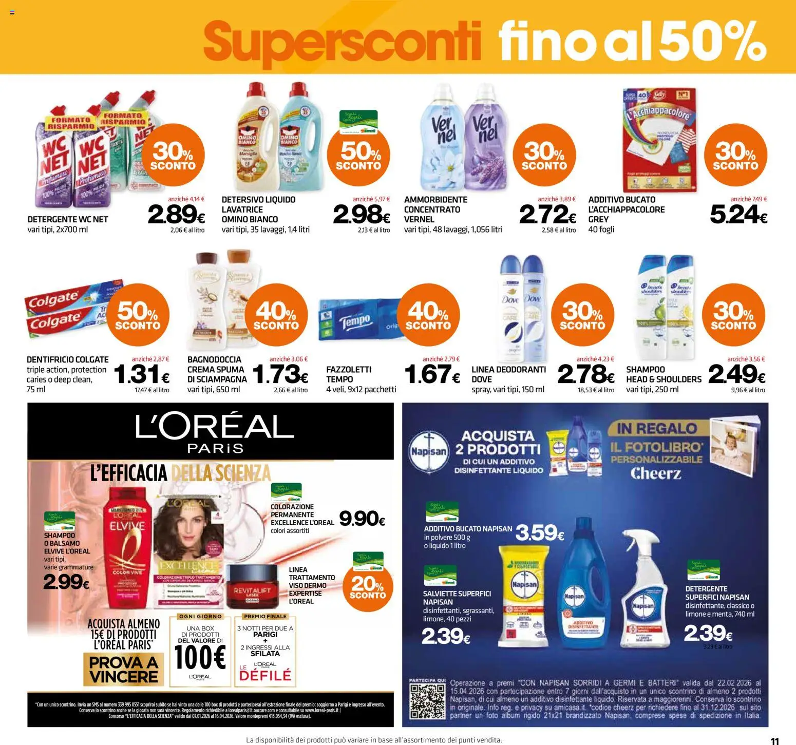 Volantino Superconti del 12.03.2026 | Pagina: 12 | Prodotti: Balsamo, Crema, Dentifricio, WC