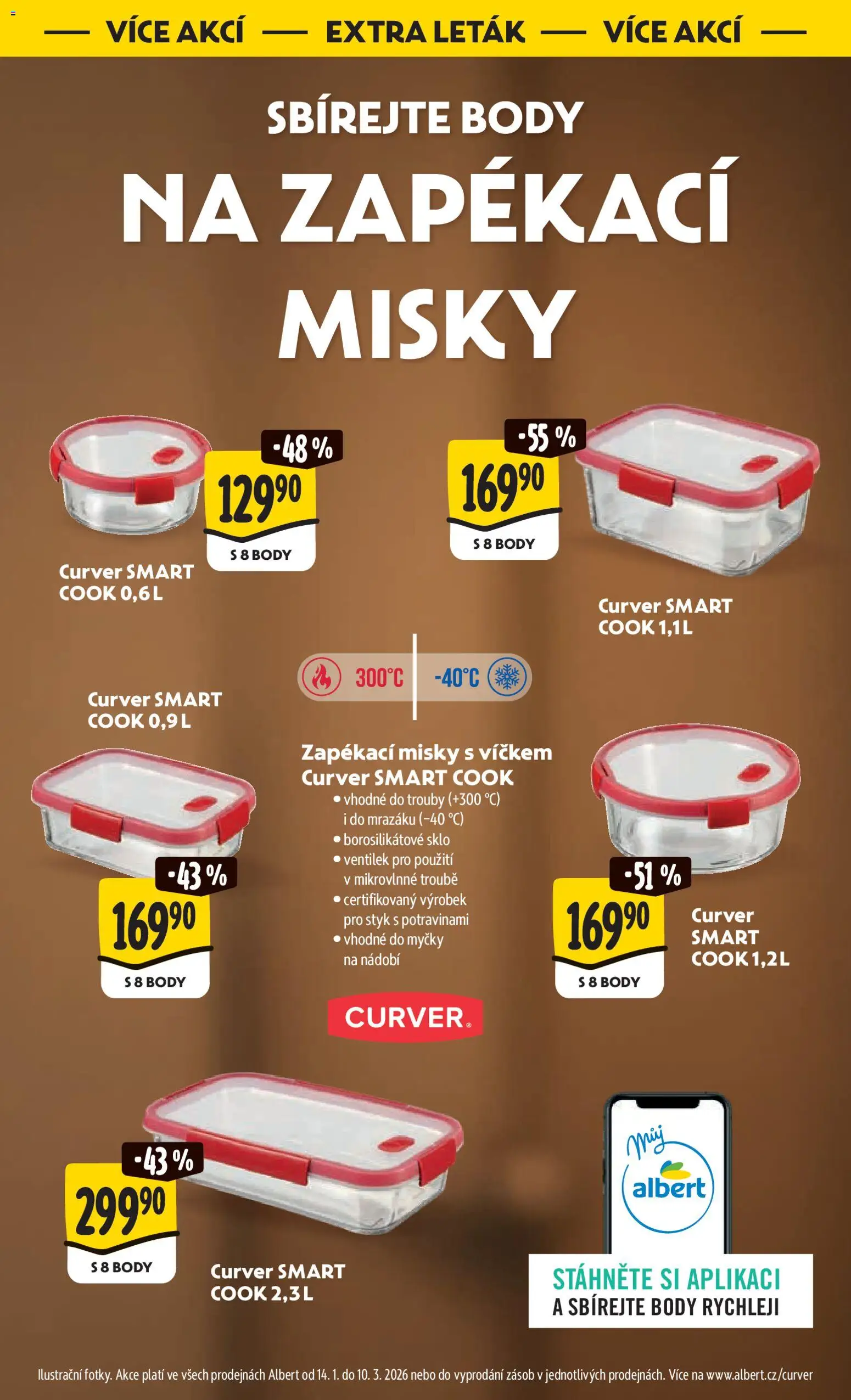 Albert leták - Hypermarket od 25.02.2026 | Strana: 48 | Produkty: Zapékací misky, Nádobí, Body