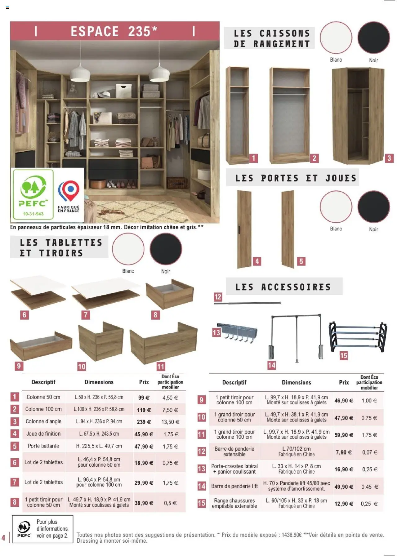  | Page: 4 | Produits: Porte, Range chaussures, Portes, Dressing