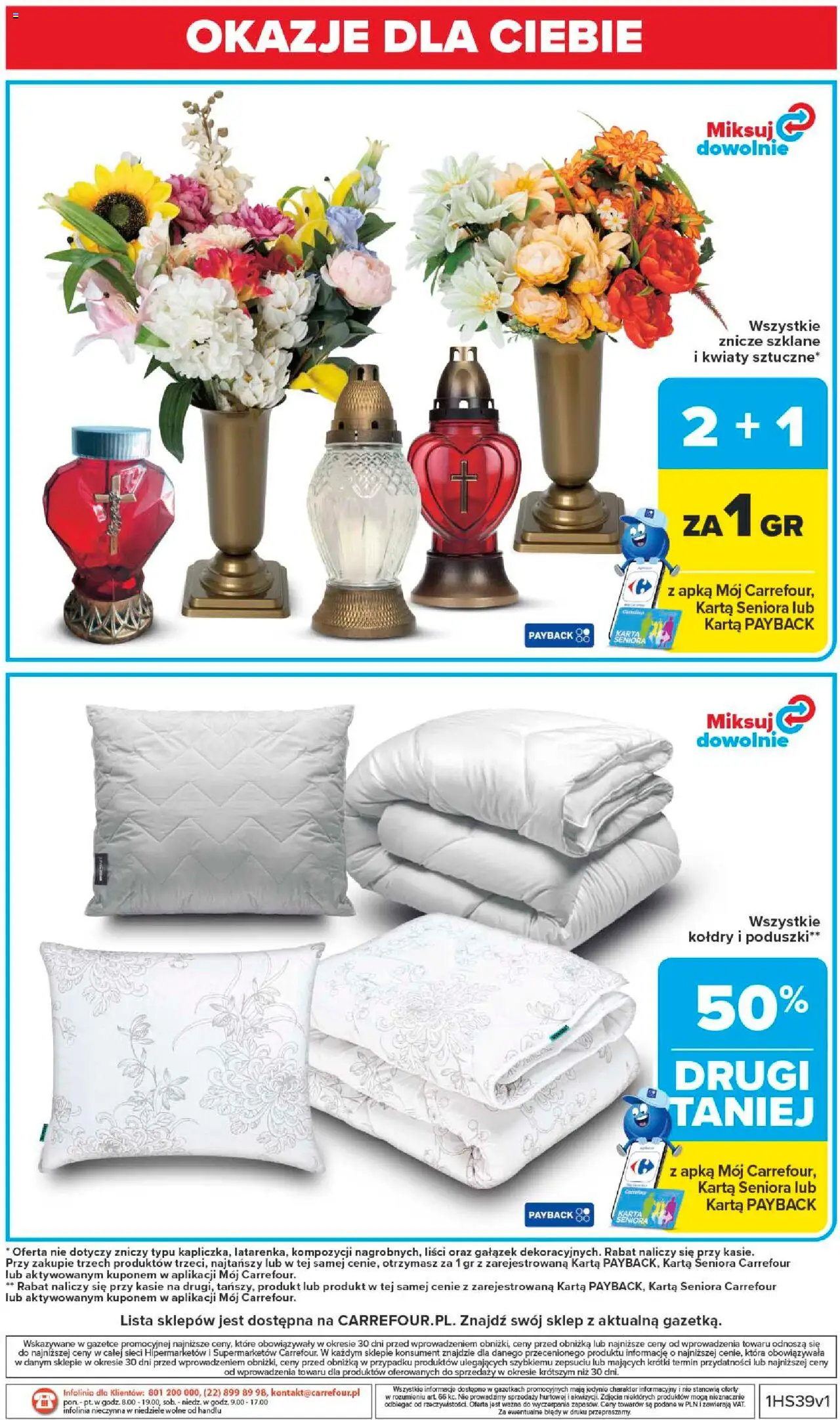 Carrefour Gazetka od 22.09.2025 | Strona: 50 | Produkty: Karta, Znicze, Kwiaty