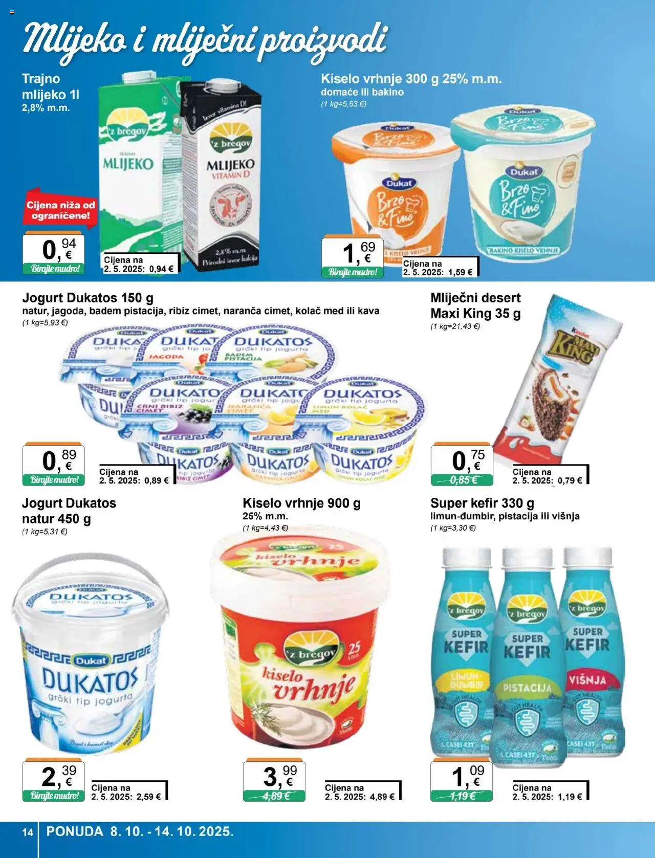 KTC katalog | vrijedi od 08.10.2025 | Stranica: 14 | Proizvodi: Med, Jogurt, Kava, Kefir
