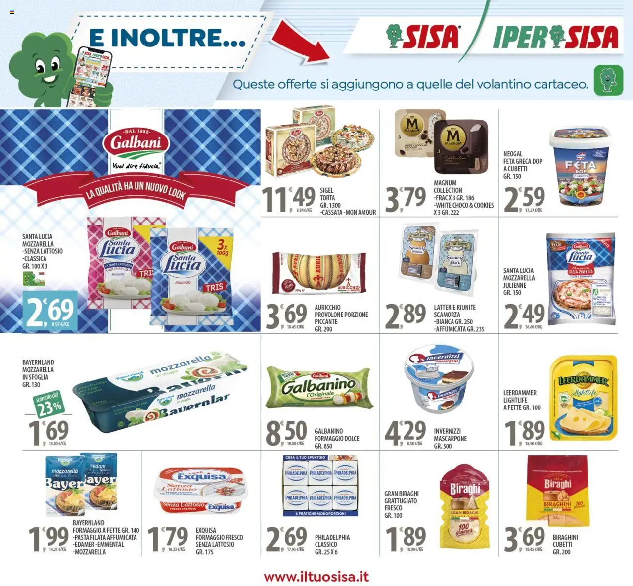 Volantino SISA del 08.08.2025 | Pagina: 20 | Prodotti: Provolone, Pizza, Mozzarella, Formaggio