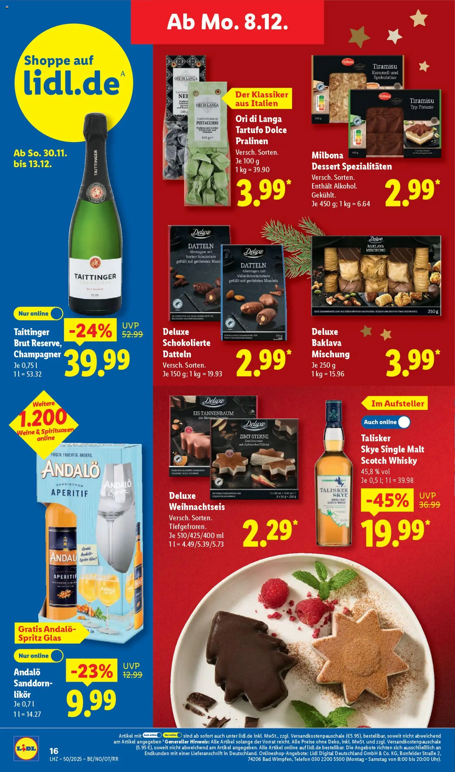 Lidl Prospekt Grimma – gültig ab 08.12.2025 | Seite: 26 | Produkte: Whisky, Bad, Mandeln, Eiscreme