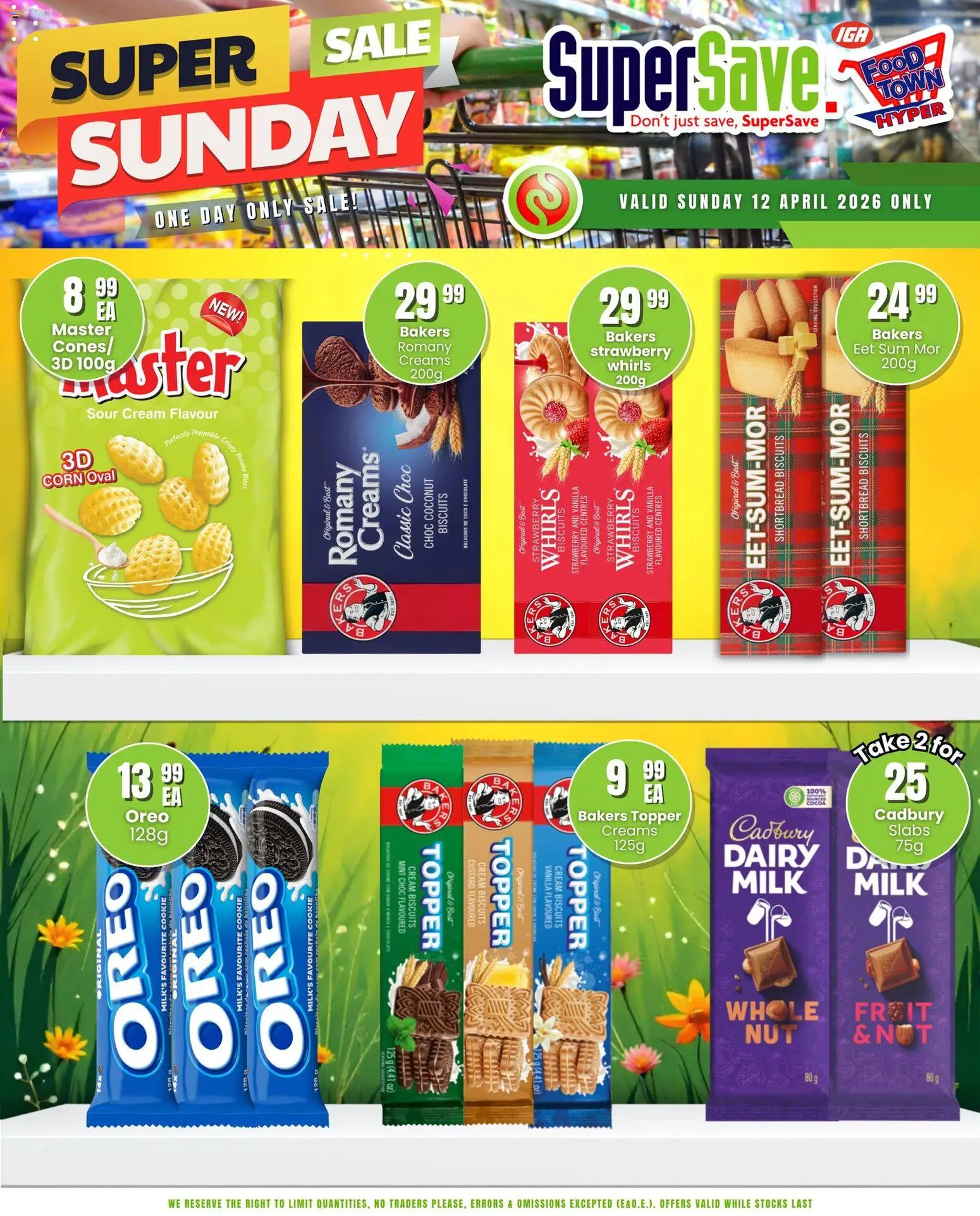 New Super Save catalogue – valid from 12.04.2026 | Page: 5 | Products: Corn, Milk, Biscuits, Cream