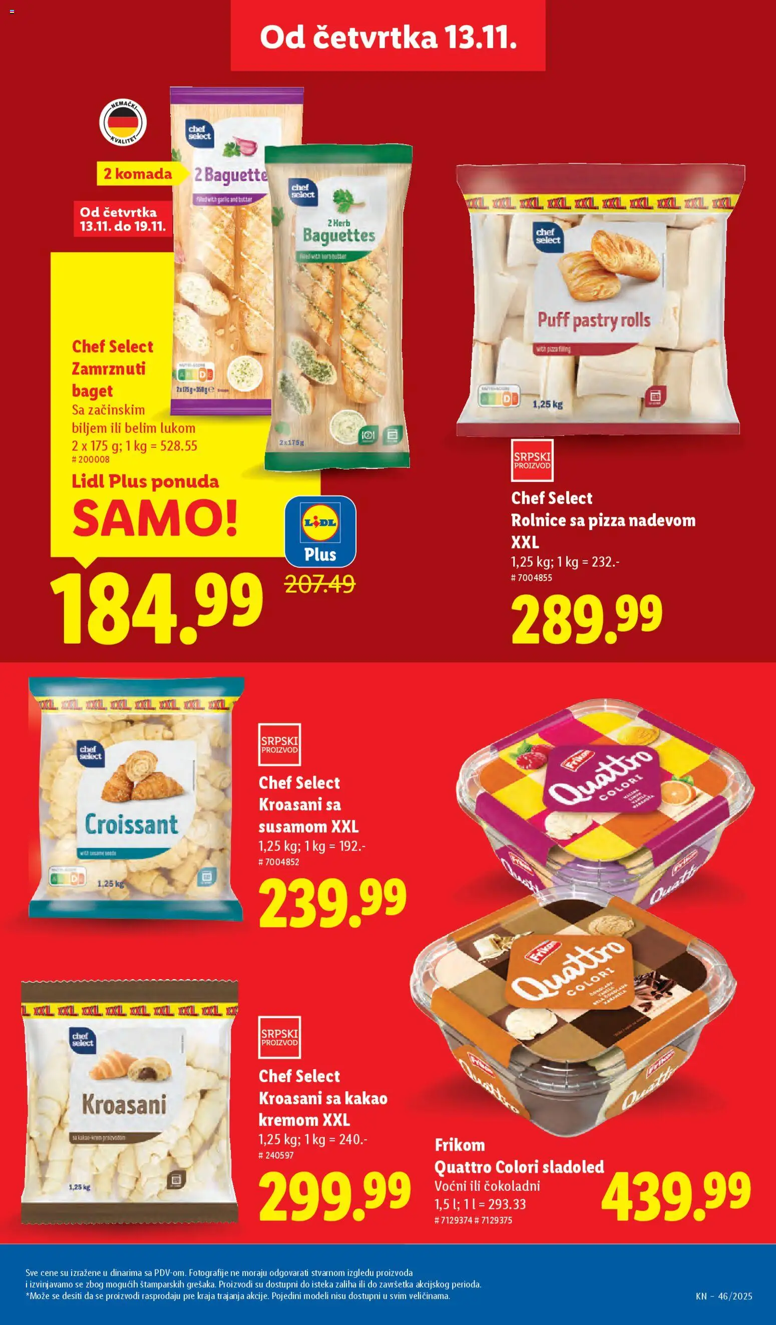 Lidl katalog - važi od 13.11.2025 | Strana: 13 | Proizvode: Sladoled, Baget