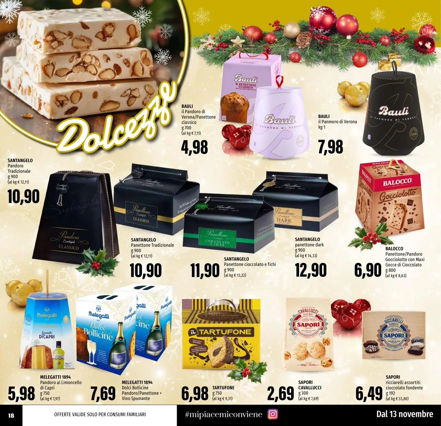 Volantino EMI del 13.11.2025 | Pagina: 18 | Prodotti: Vino, Pandoro, Panettone, Spumante