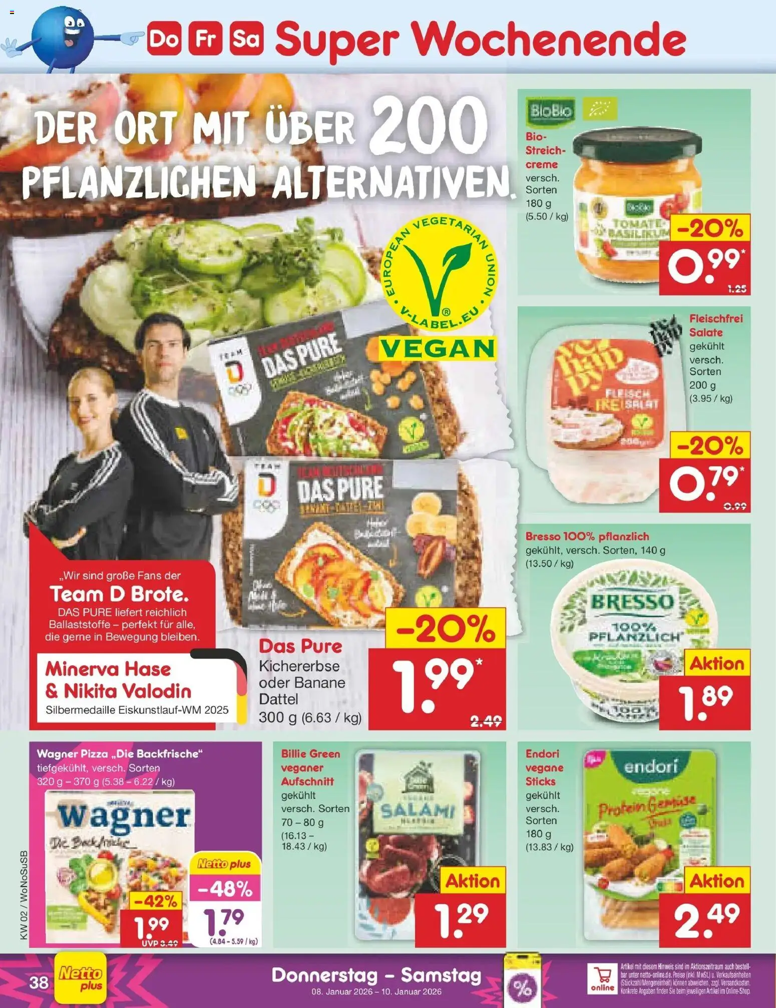 Netto Marken-Discount prospekt Rodgau	 – gültig ab 05.01.2026 | Seite: 42 | Produkte: Wagner pizza, Dattel, Salami, Fleisch