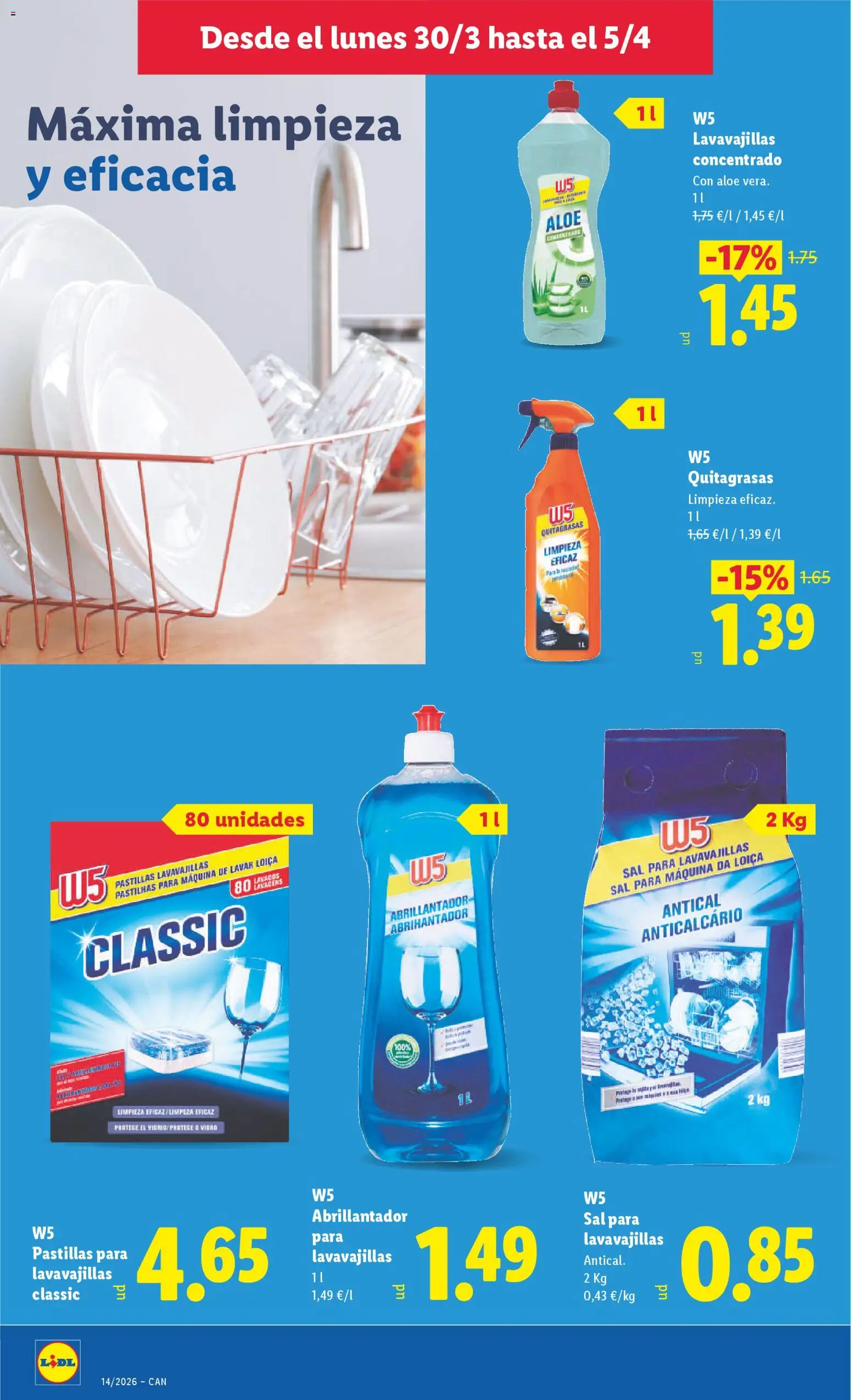 Lidl folleto │ válido desde el 30.03.2026 | Página: 30 | Productos: Pastillas para lavavajillas, Pastillas lavavajillas, Σετ κατσαρόλας, Lavavajillas