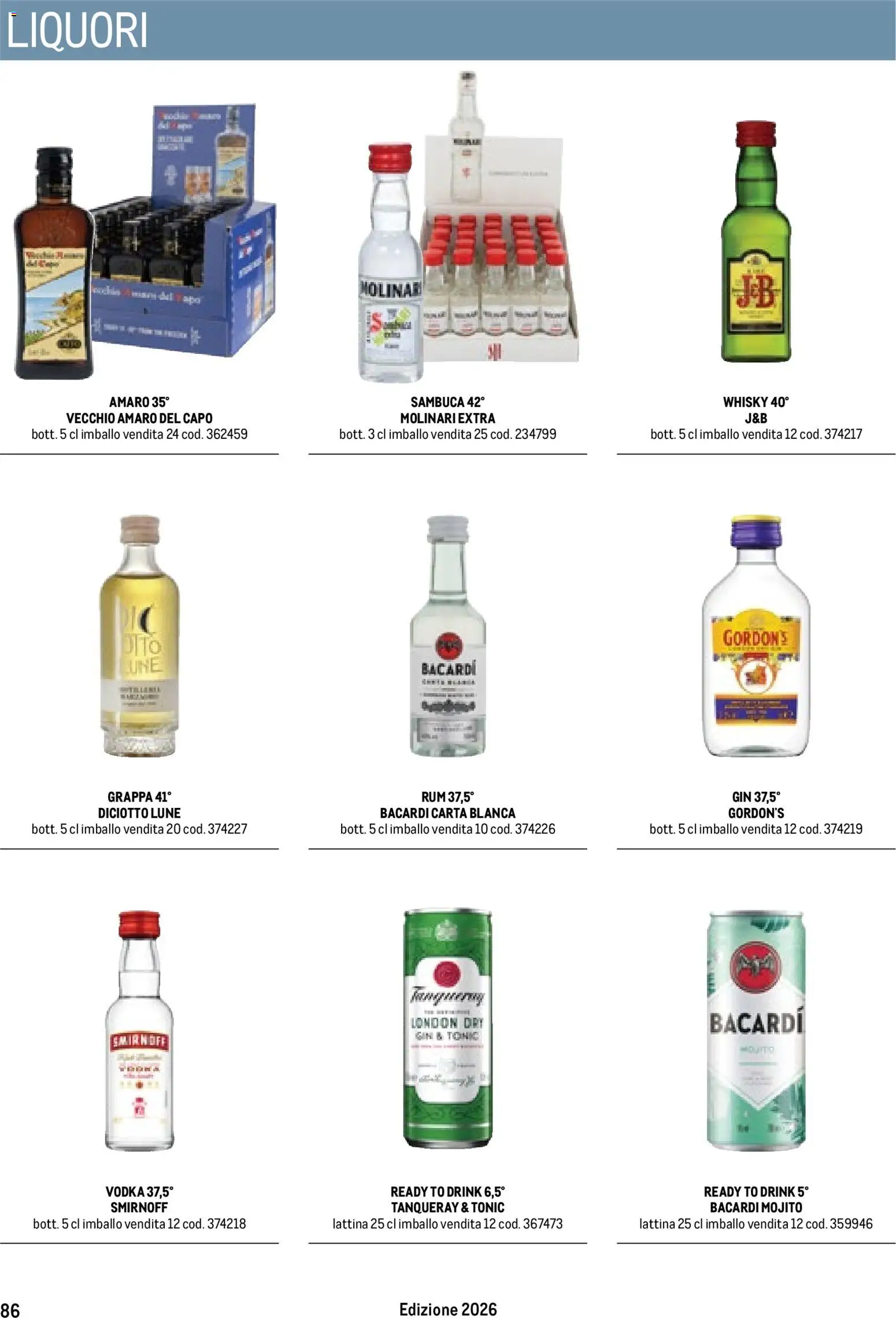 Volantino Metro del 17.10.2025 | Pagina: 86 | Prodotti: Gin, Vodka, Whisky, Grappa