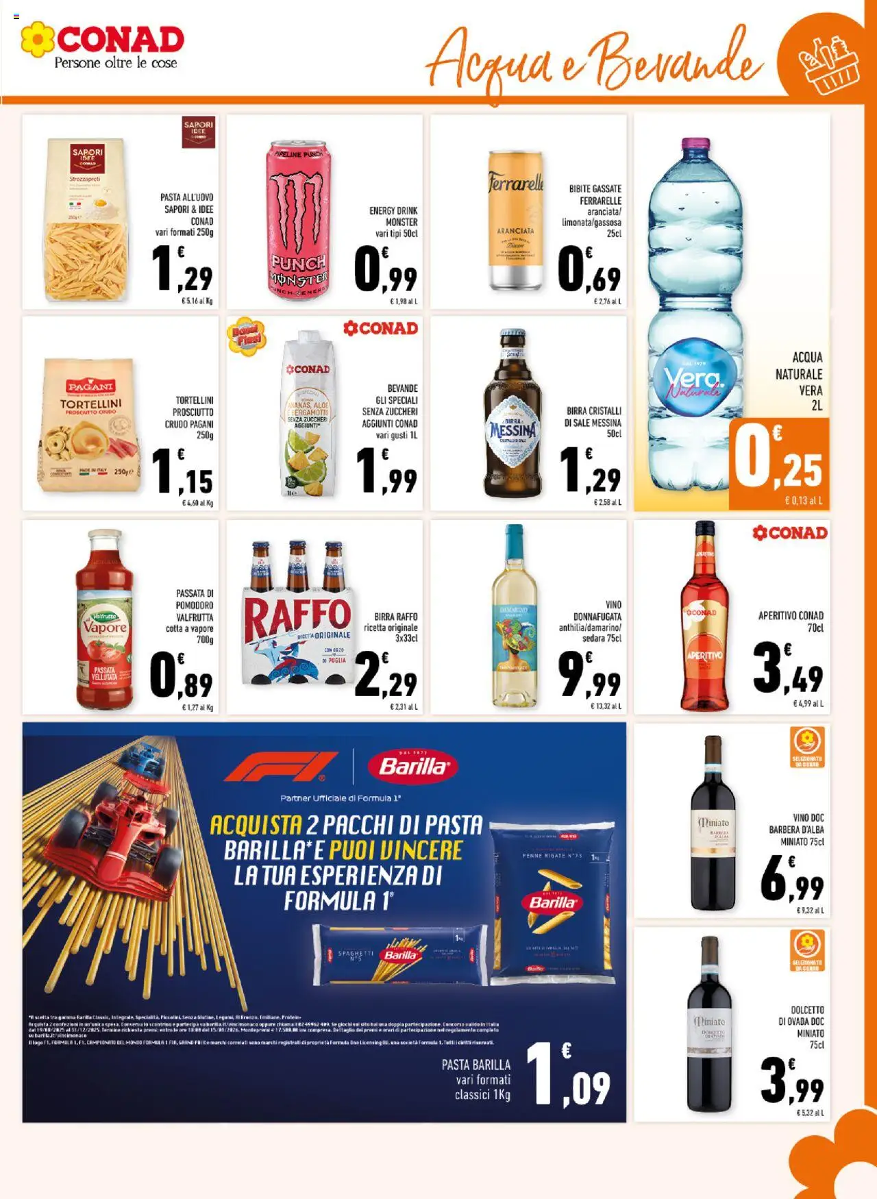 Volantino Conad del 09.10.2025 | Pagina: 11 | Prodotti: Acqua, Sale, Passata di pomodoro, Bibite