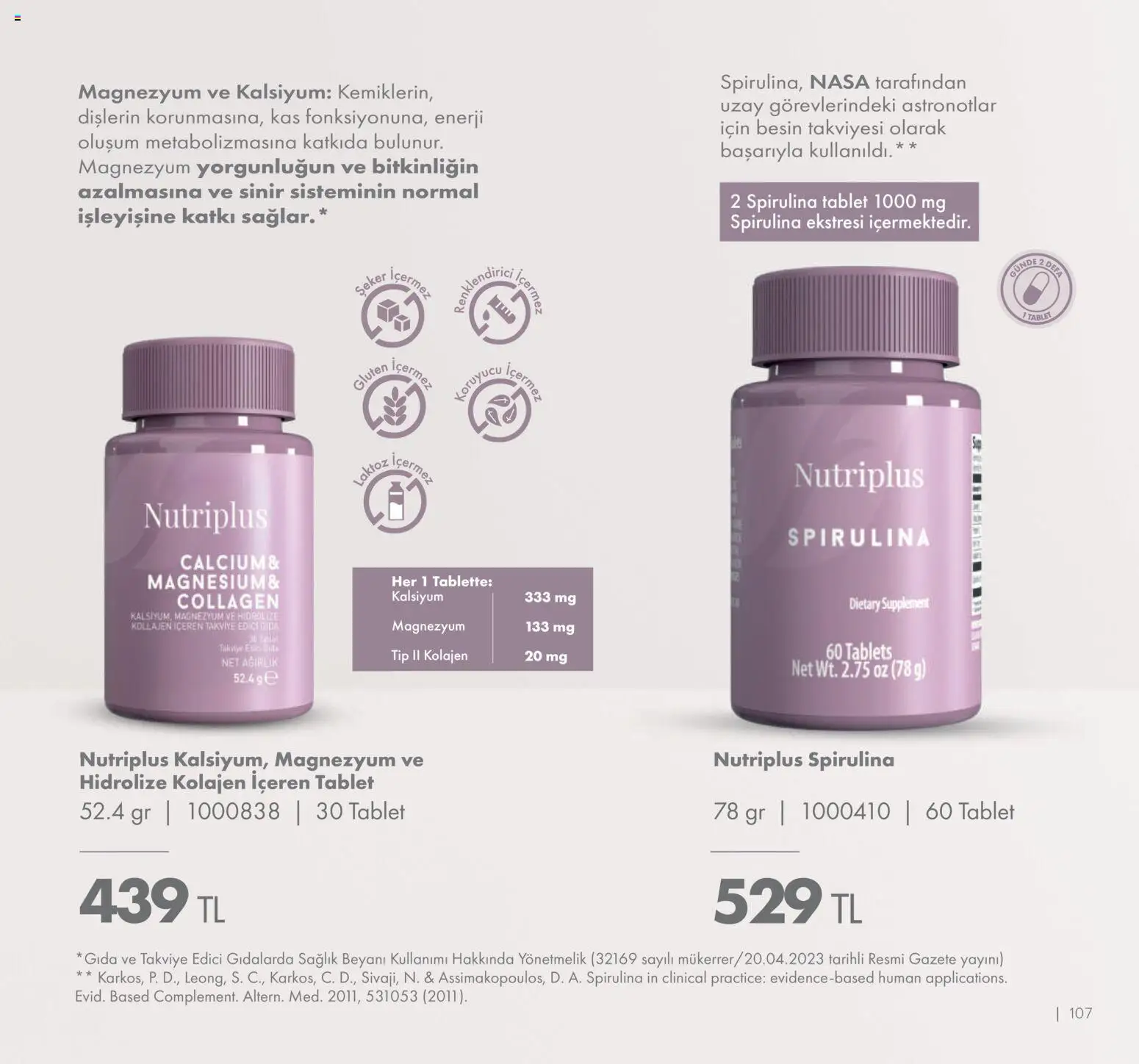 Farmasi Katalog - 01.01.2026 tarihinden itibaren geçerlidir | Sayfa: 107 | Ürünler: Şeker, Tablet, Ağırlık