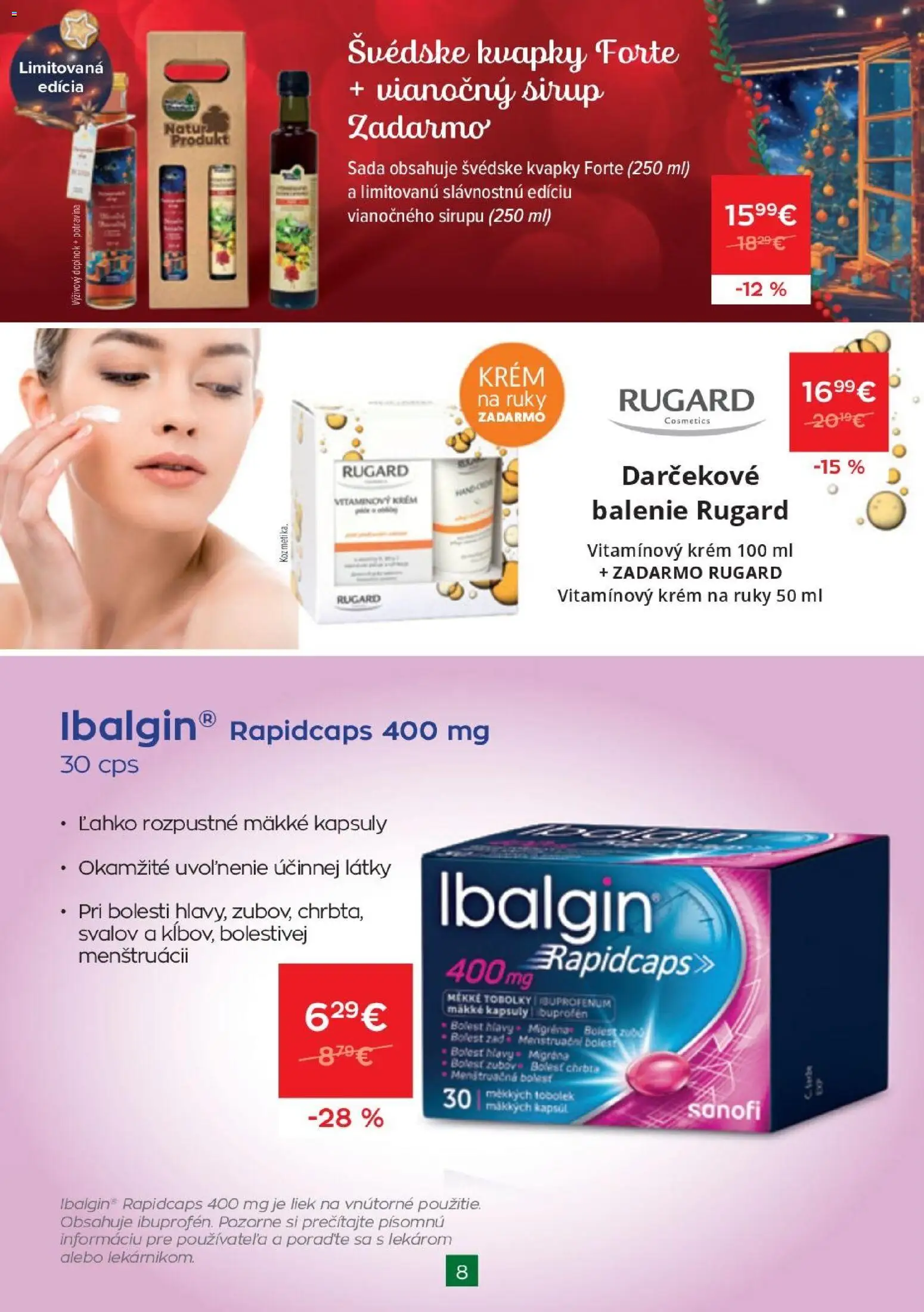 Nové Schneider lekáreň akcie – leták je platný od 01.11.2025 | Strana: 8 | Produkty: Krém na ruky, Krém