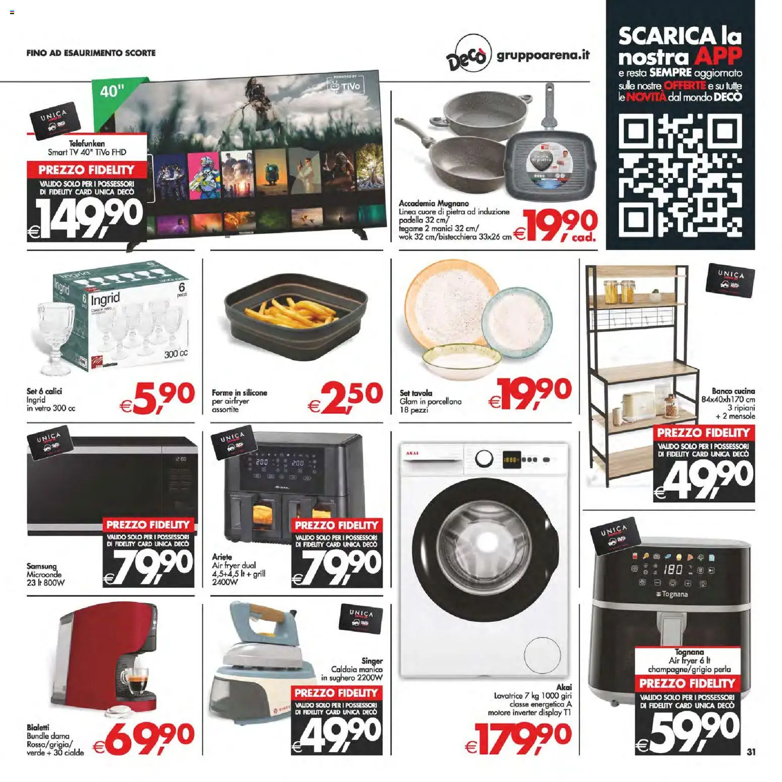Volantino Decò del 06.03.2026 | Pagina: 40 | Prodotti: Microonde, Lavatrice, Padella, Samsung