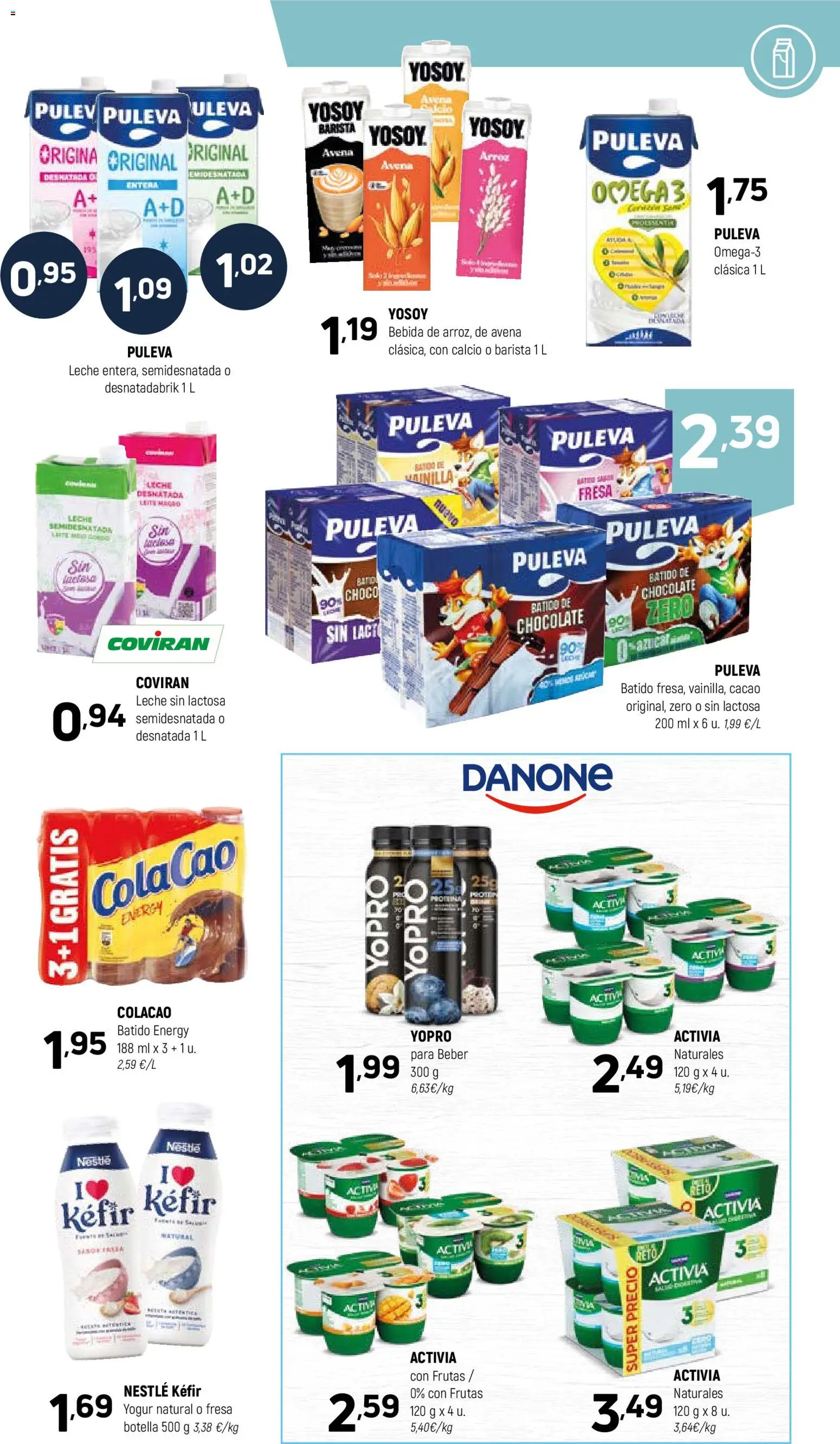 Coviran - Ceuta │ válido desde el 04.11.2025 | Página: 7 | Productos: Leche sin lactosa, Leche, Yogur, Φρυγανιές σικάλεως