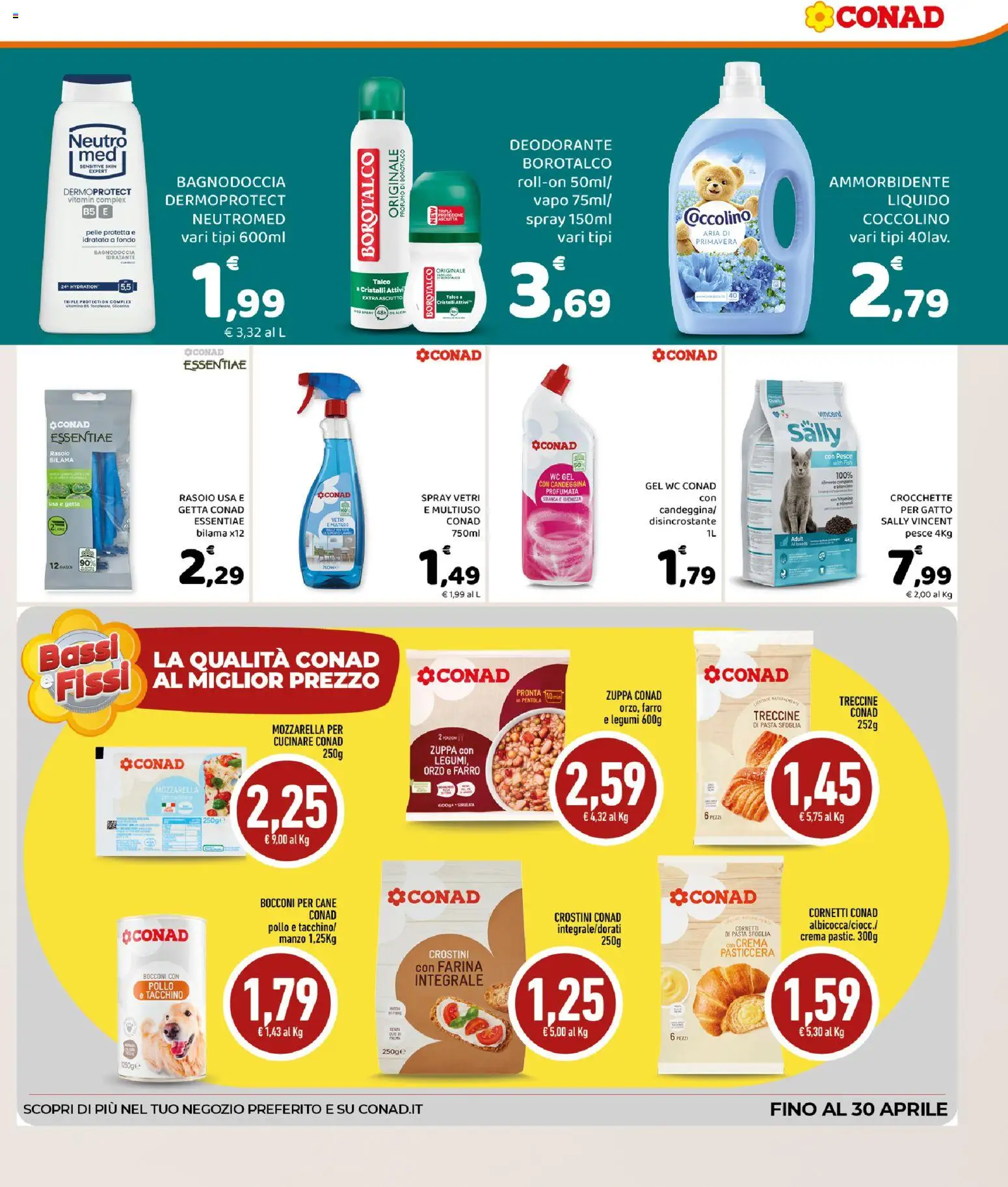 Volantino Conad del 21.01.2026 | Pagina: 5 | Prodotti: Deodorante, Talco, Tacchino, Crocchette