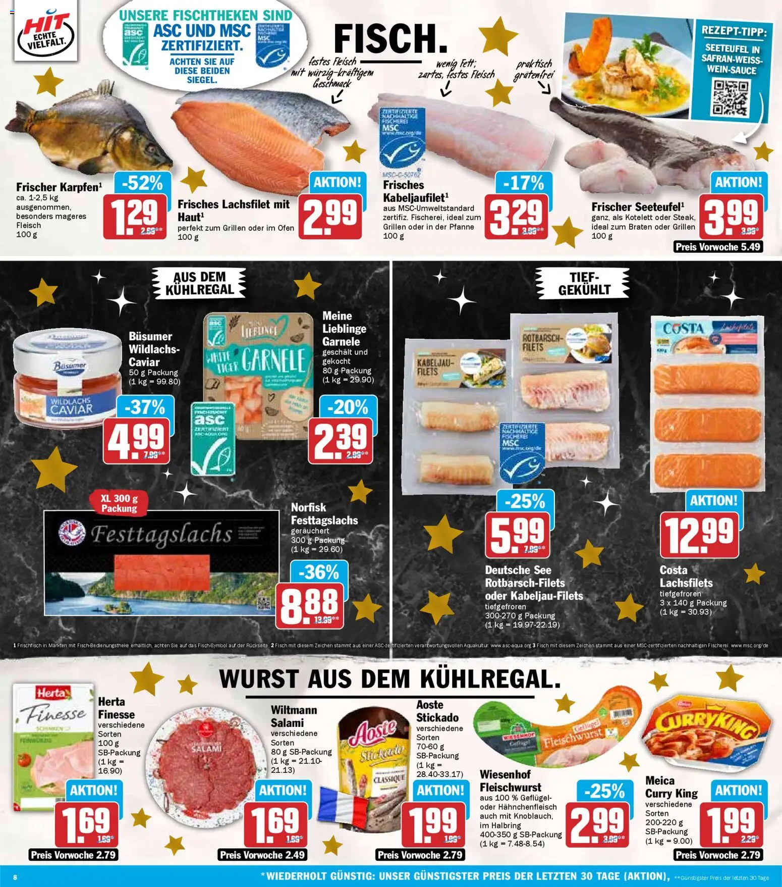 HIT Prospekt Bayern	 – gültig ab 15.12.2025 | Seite: 8 | Produkte: Ofen, Meica, Fisch, Fleisch