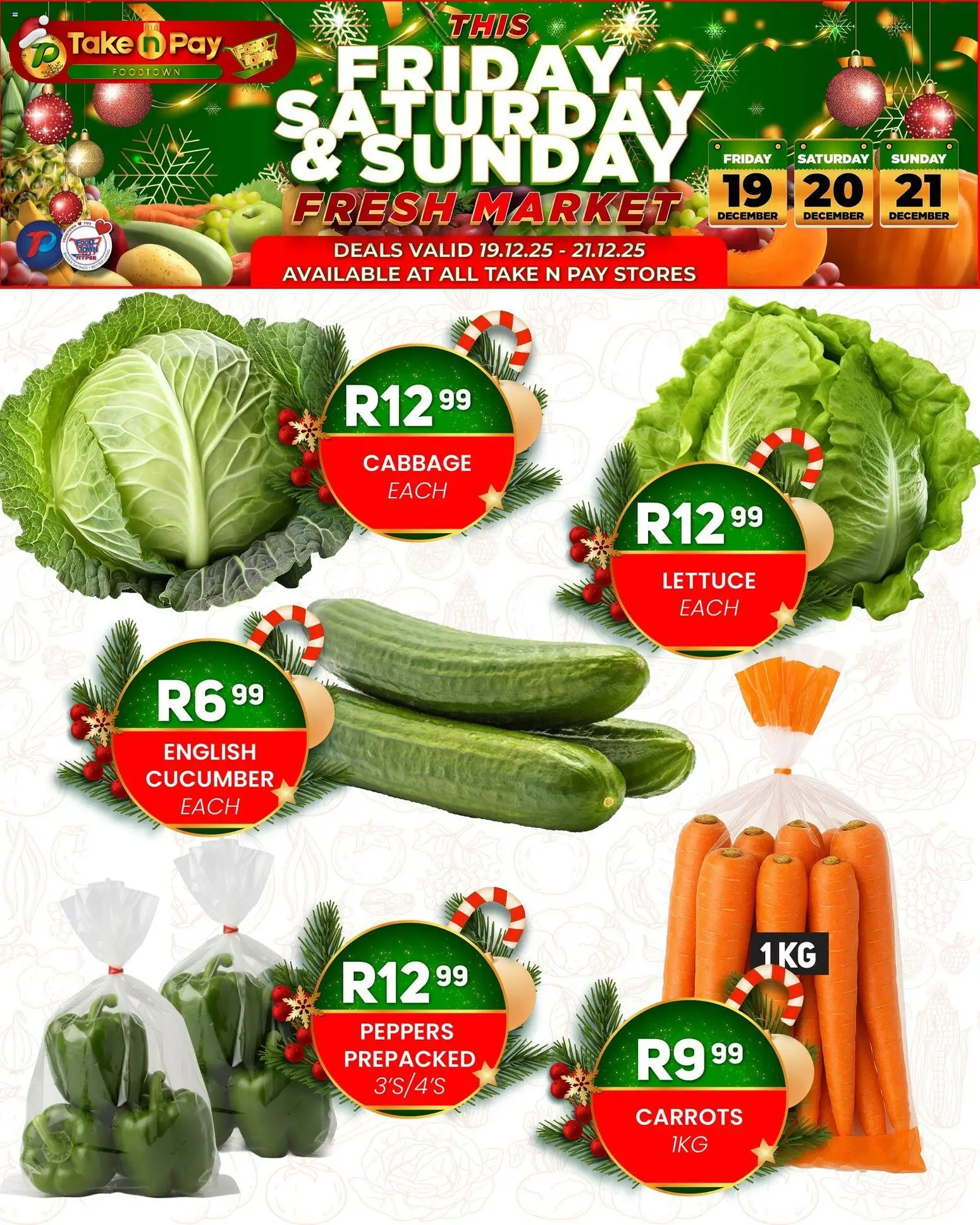 New Take n Pay catalogue – valid from 19.12.2025 | Page: 2 | Products: Carrots, Lettuce