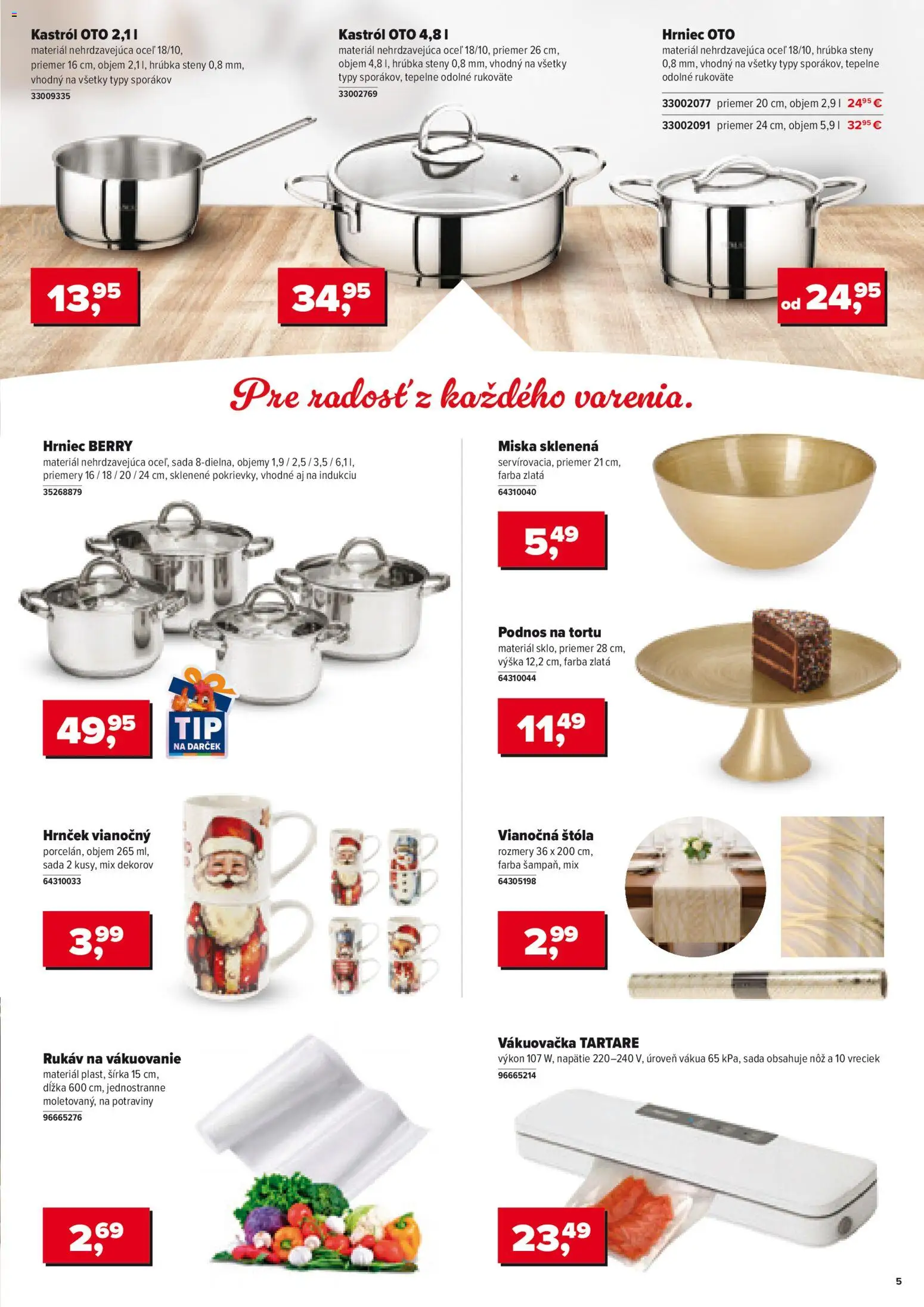 Nové Kinekus akcie – leták je platný od 01.11.2025 | Strana: 5 | Produkty: Vákuovačka