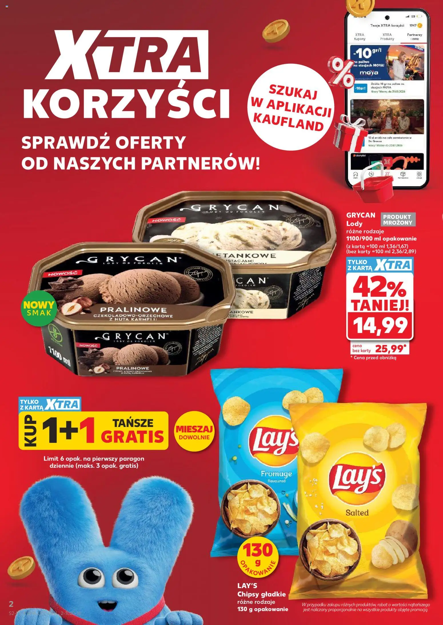 Kaufland gazetka od 29.04.2026 | Strona: 2 | Produkty: Karta, Chipsy, Lody