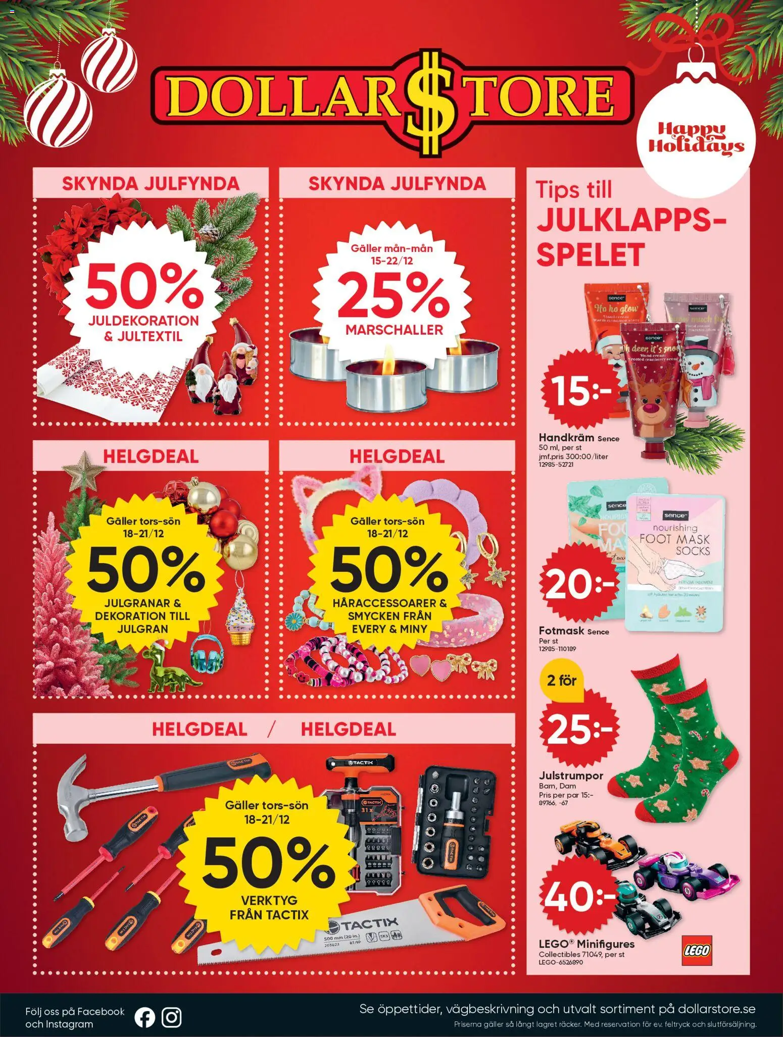 Dollar Store reklamblad aktuell från 15.12.2025 | Sida: 8 | Produkter: Mask, Handkräm, Galler