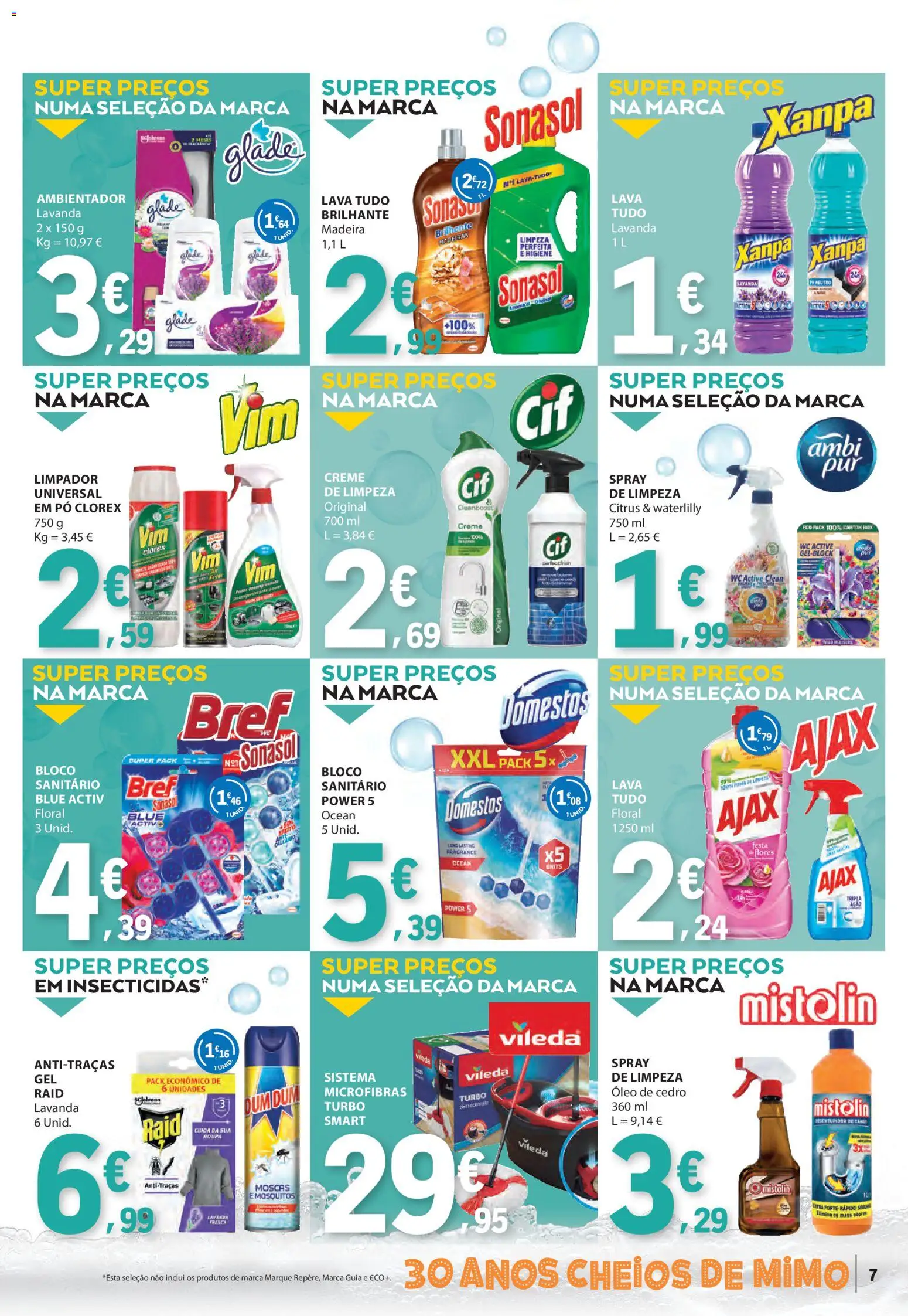 E.Leclerc Especial Limpeza do Lar │ válido de 11.11.2025 | Página: 7 | Produtos: Flores, Madeiras, Óleo, Creme