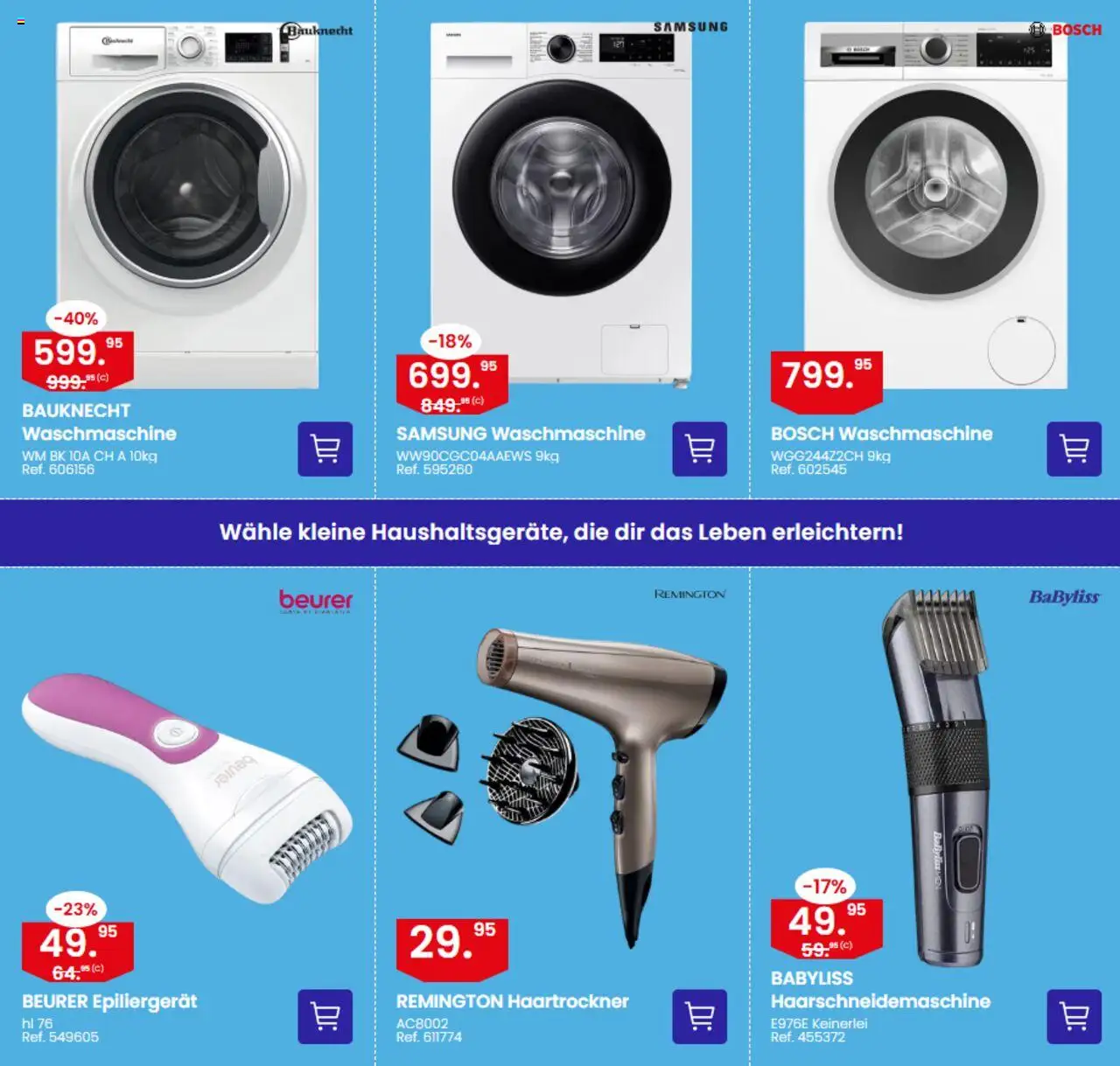 Conforama Aktionen ab 10.06.2025 | Seite: 5 | Produkte: Haartrockner, Samsung, Waschmaschine, Bosch