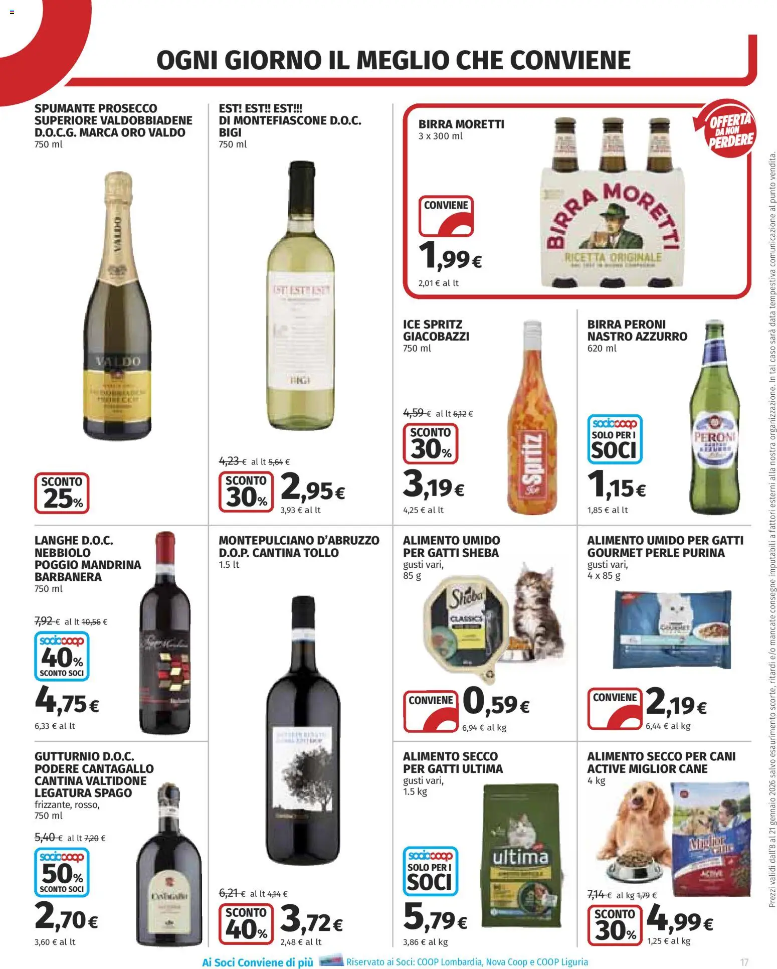 Volantino COOP del 08.01.2026 | Pagina: 17 | Prodotti: Birra, Prosecco, Data, Spumante