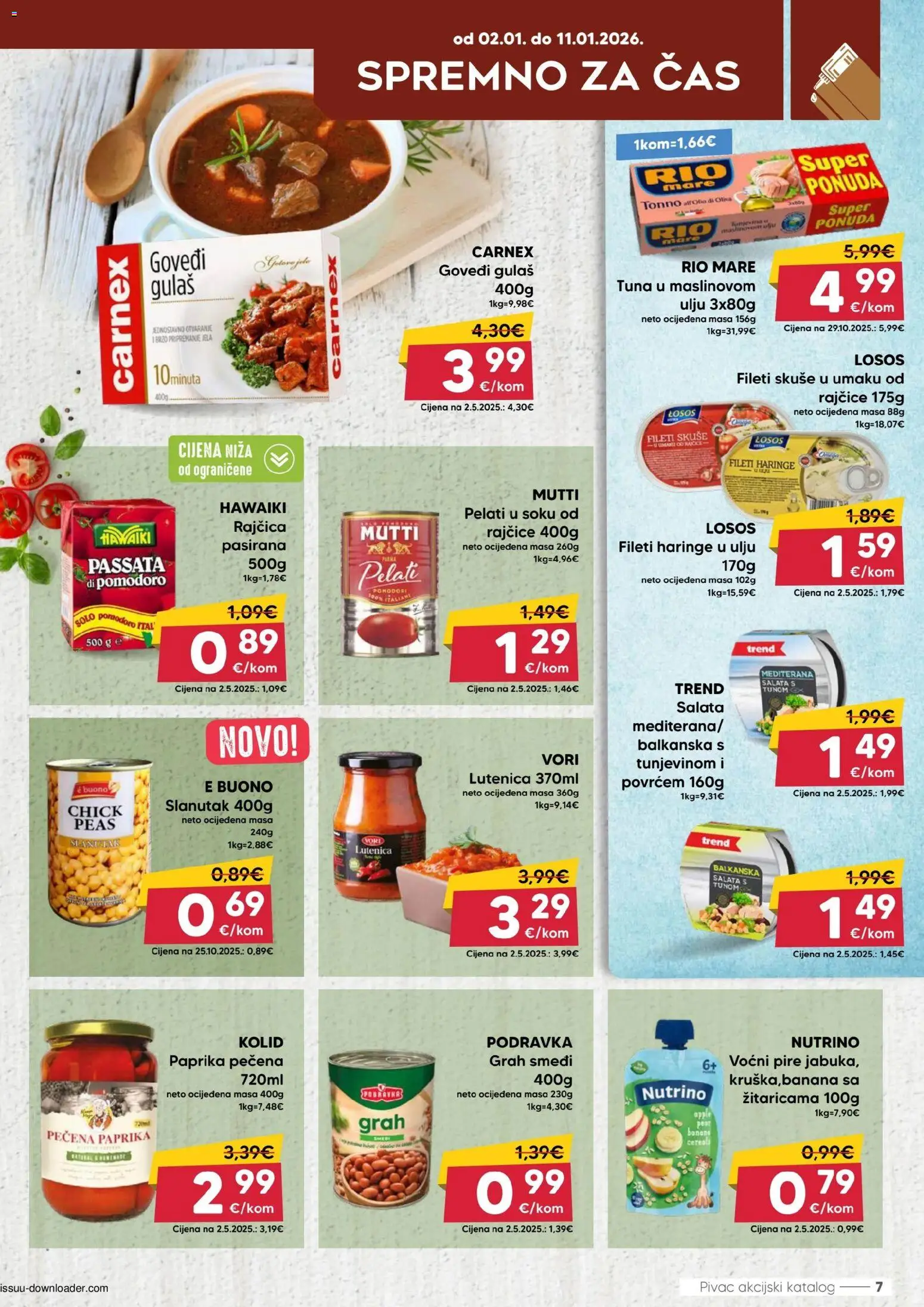 Pivac katalog | vrijedi od 02.01.2026 | Stranica: 7 | Proizvodi: Rio Mare, Grah, Podravka, Paprika