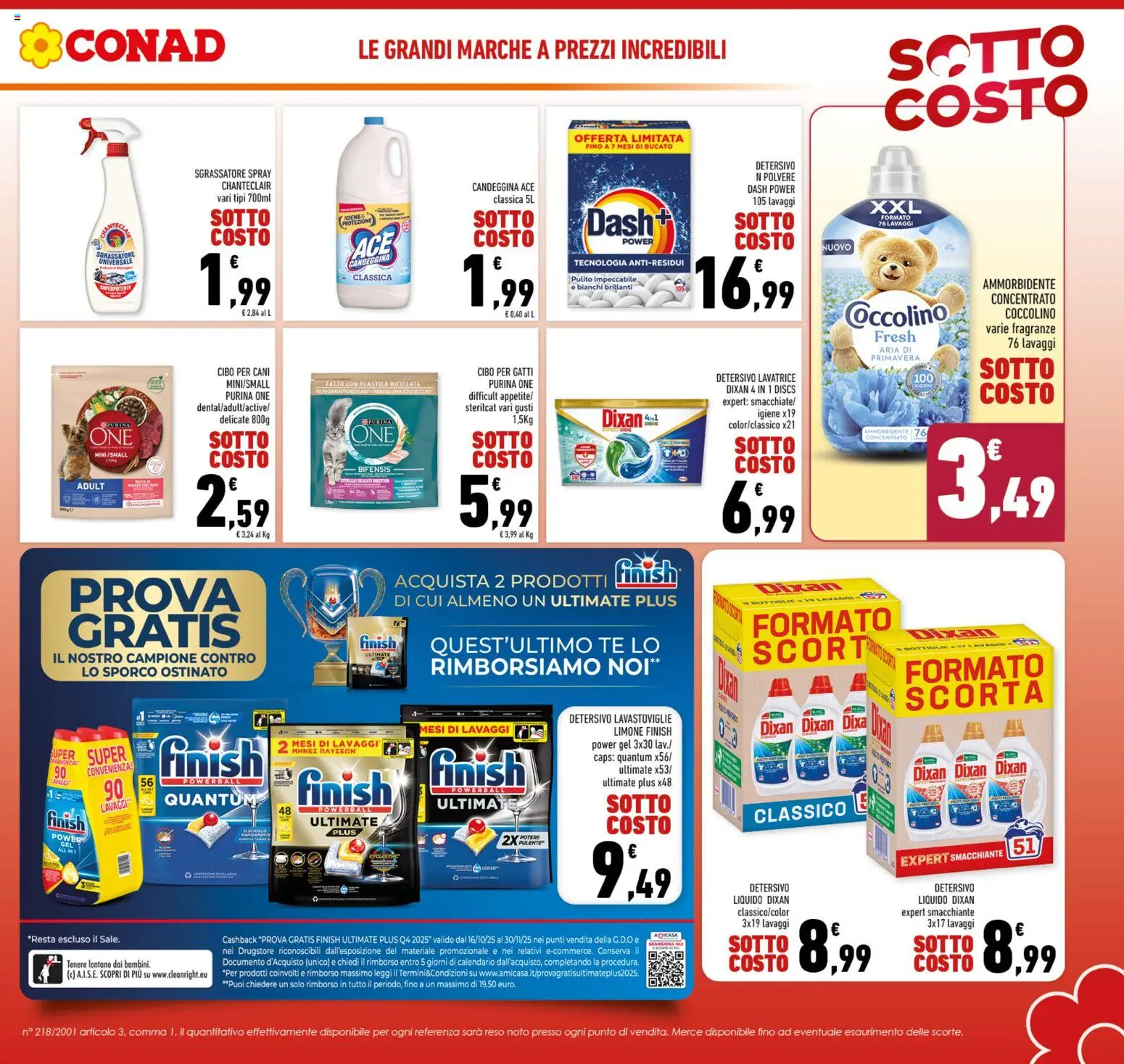 Volantino Conad del 06.11.2025 | Pagina: 5 | Prodotti: Tè, Candeggina, Limone, Lavastoviglie