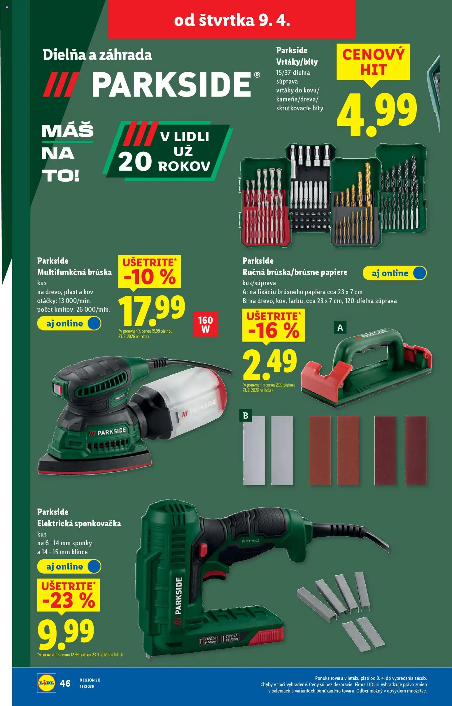 Nové Lidl akcie – leták je platný od 06.04.2026 | Strana: 73 | Produkty: Parkside