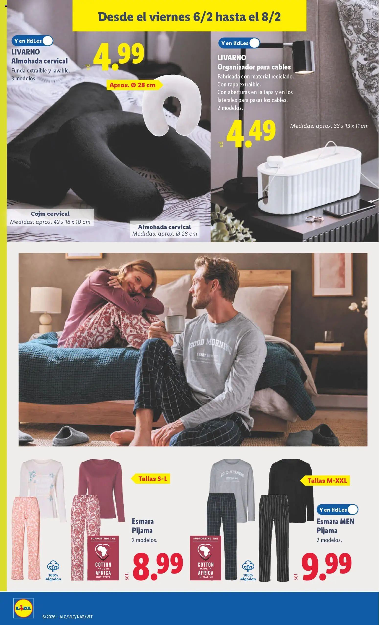 Lidl folleto de bazar │ válido desde el 02.02.2026 | Página: 24 | Productos: Pijama, Cable, Funda, Almohada