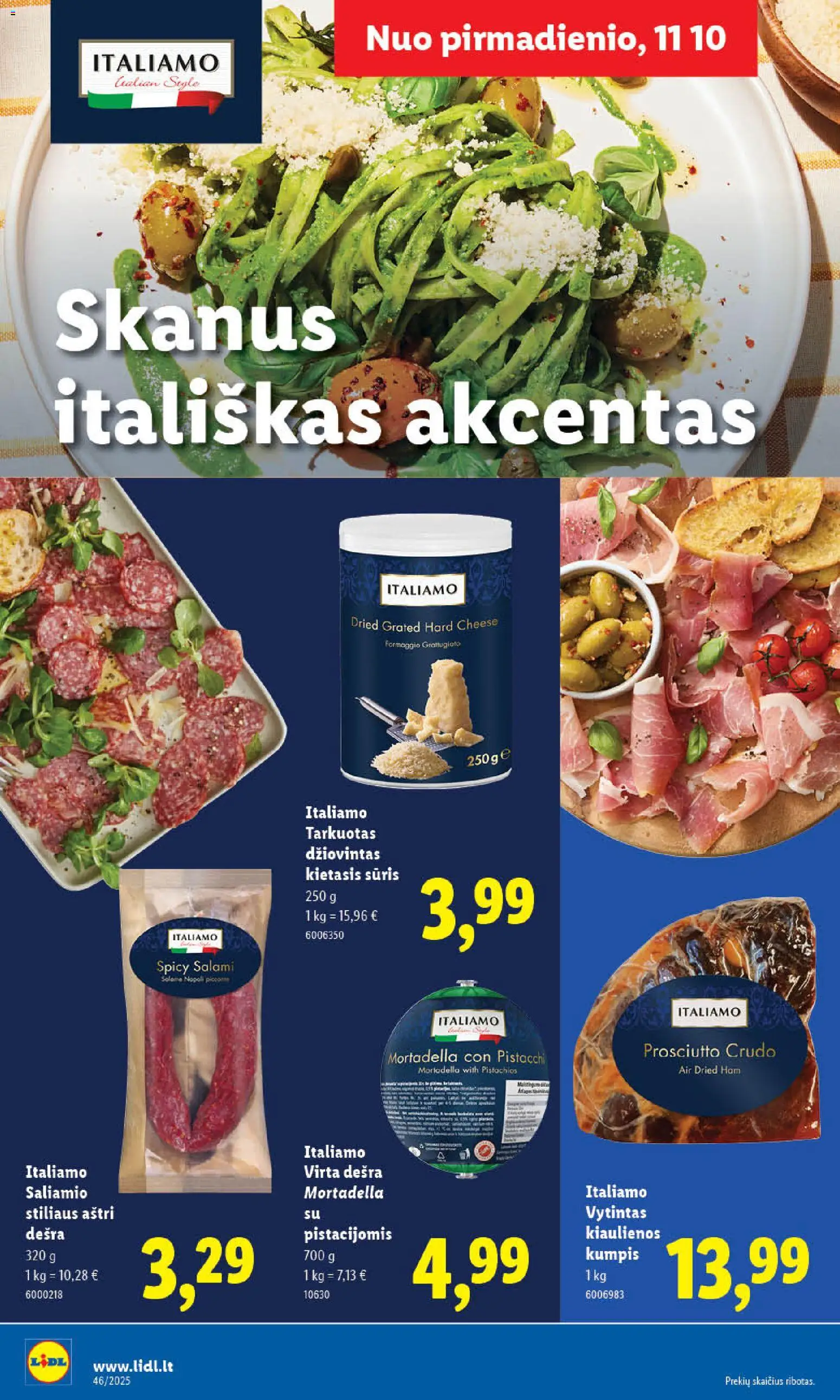 LIDL akcijos nuo 13.11.2025 | Puslapis: 20 | Prekių: Kiaulienos, Sūris, Kumpis, Dešra