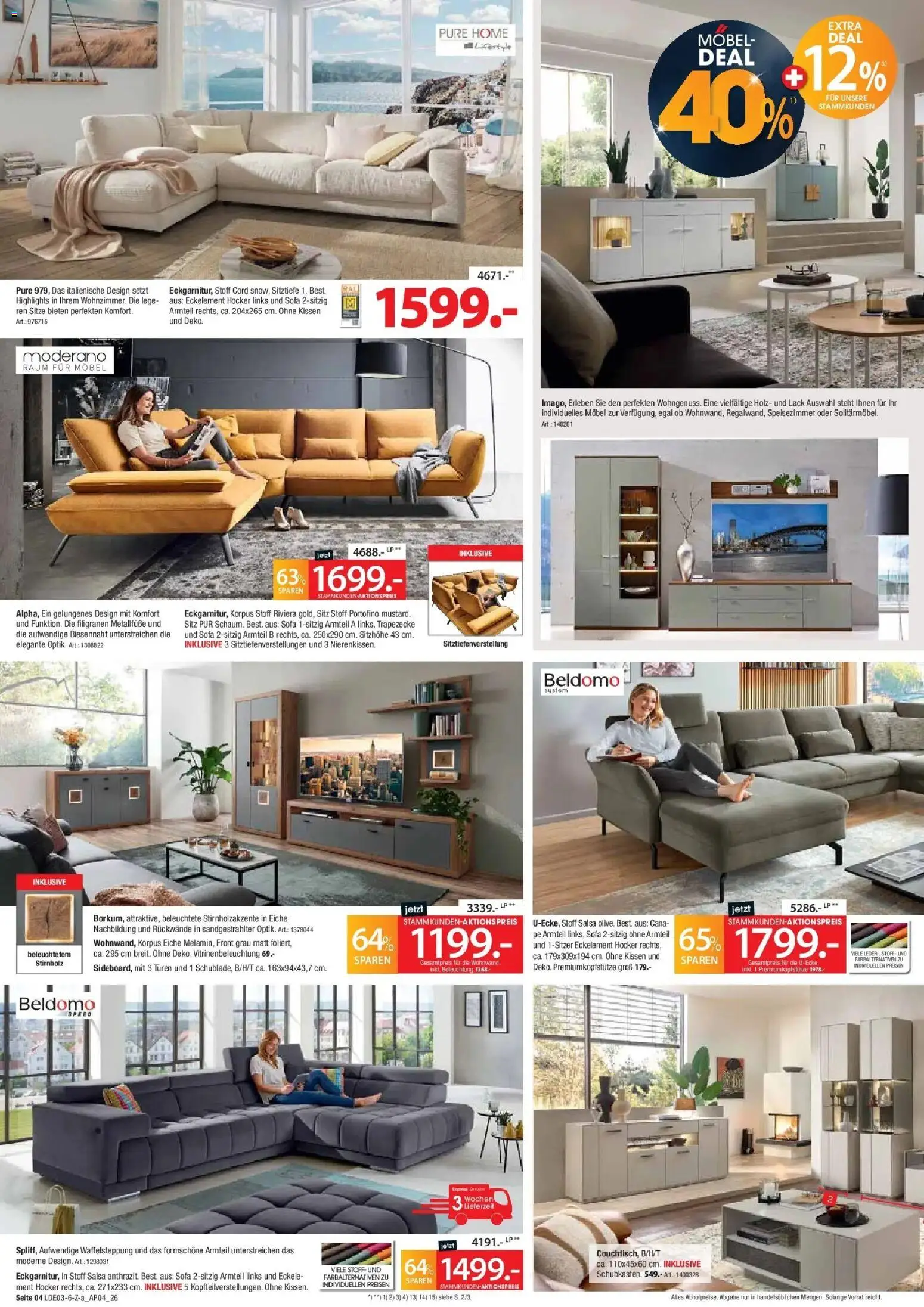 Zurbrüggen - Zurbrüggen: Best Deals – gültig ab 27.03.2026 | Seite: 4 | Produkte: Hocker, Kissen, Sofa