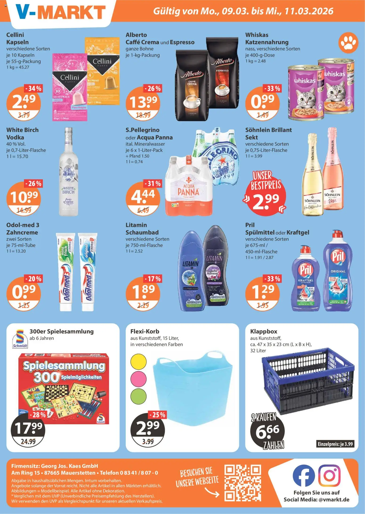 V-Markt - Schwaben / Oberbayern – gültig ab 05.03.2026 | Seite: 20 | Produkte: Sekt, Mineralwasser, Vodka, Pril