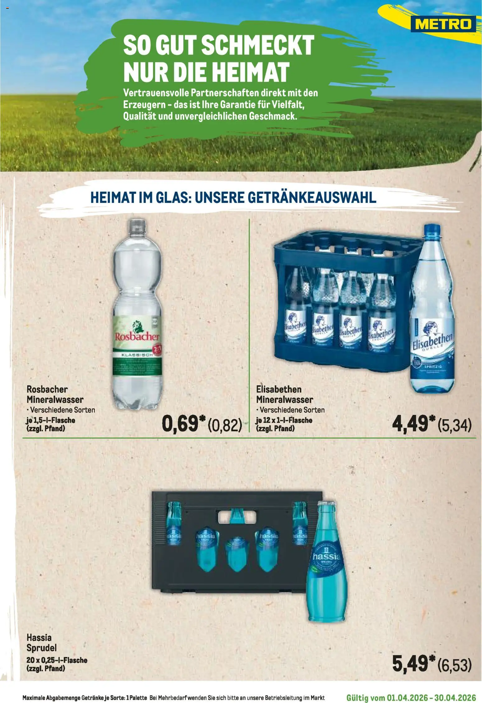 Metro Regionaler Flyer – gültig ab 01.04.2026 | Seite: 37 | Produkte: Mineralwasser