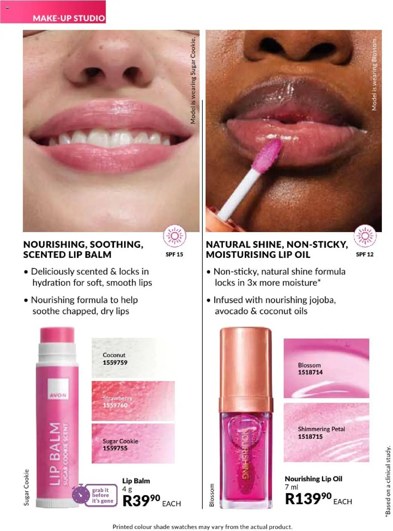 AVON Catalogue  │ valid from 01.08.2025 | Page: 58 | Products: Oil, Sugar, Lip balm
